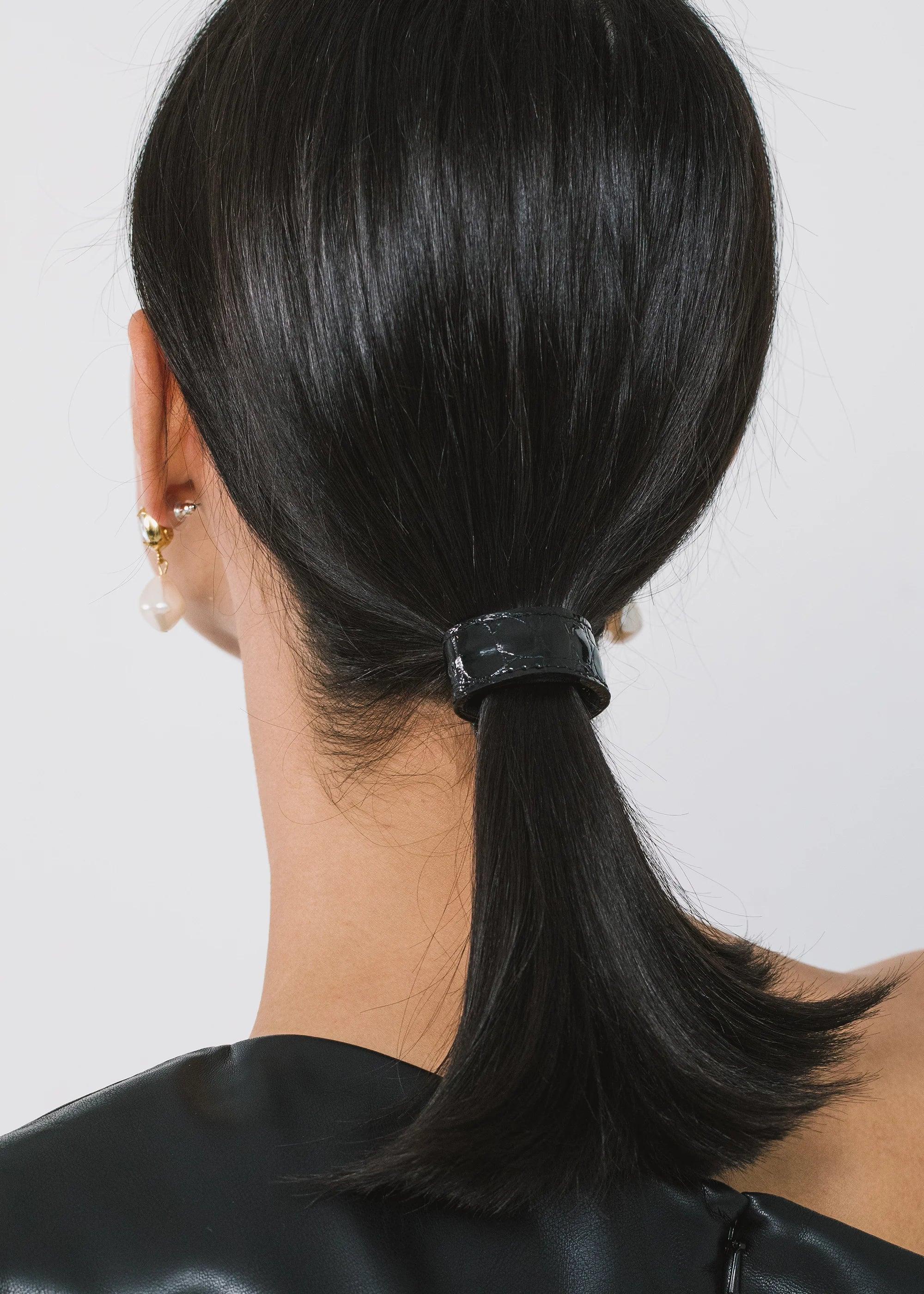 Embossed Mini Leather Ponywrap - 4