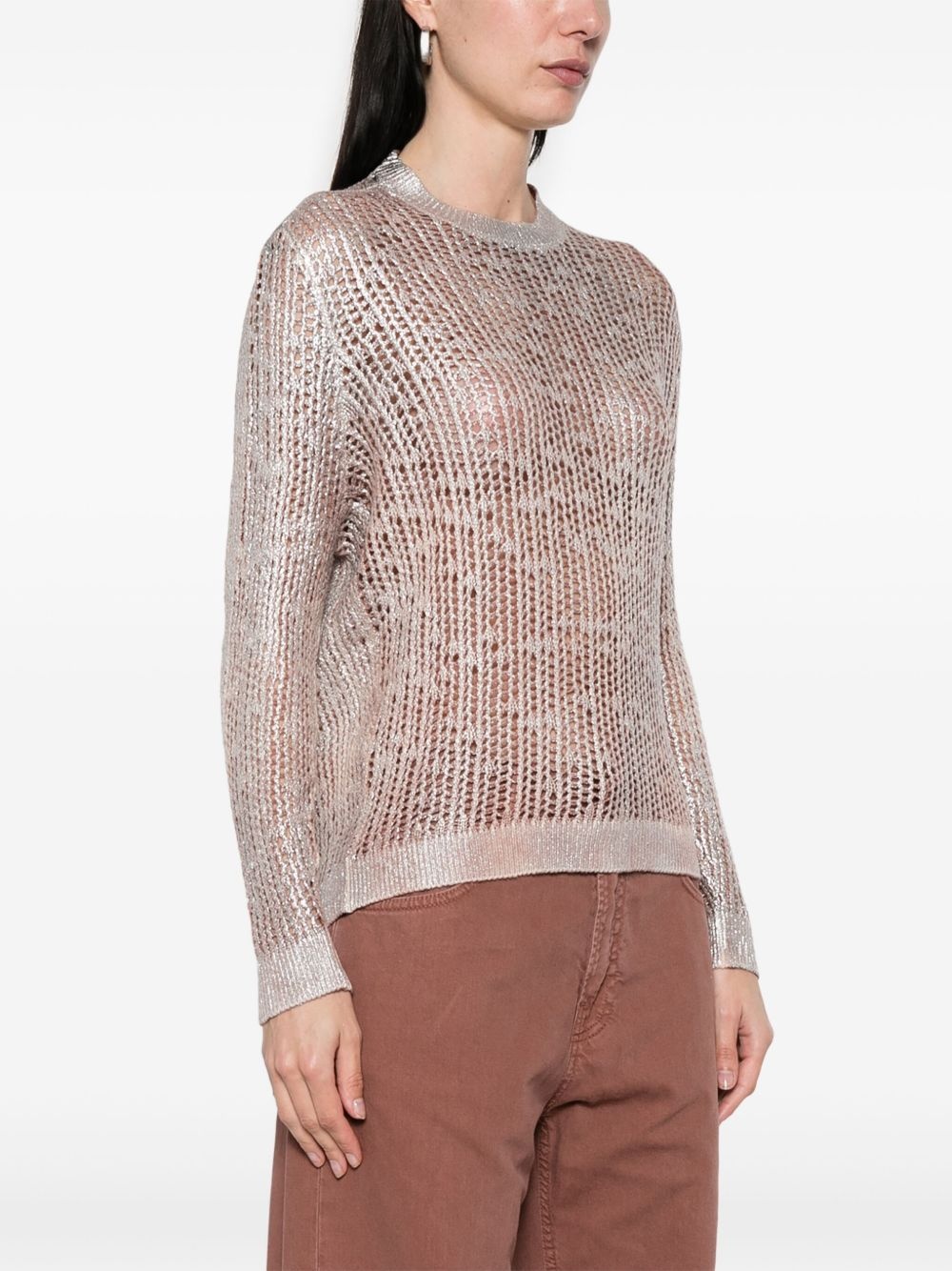 foil-print sweater - 3