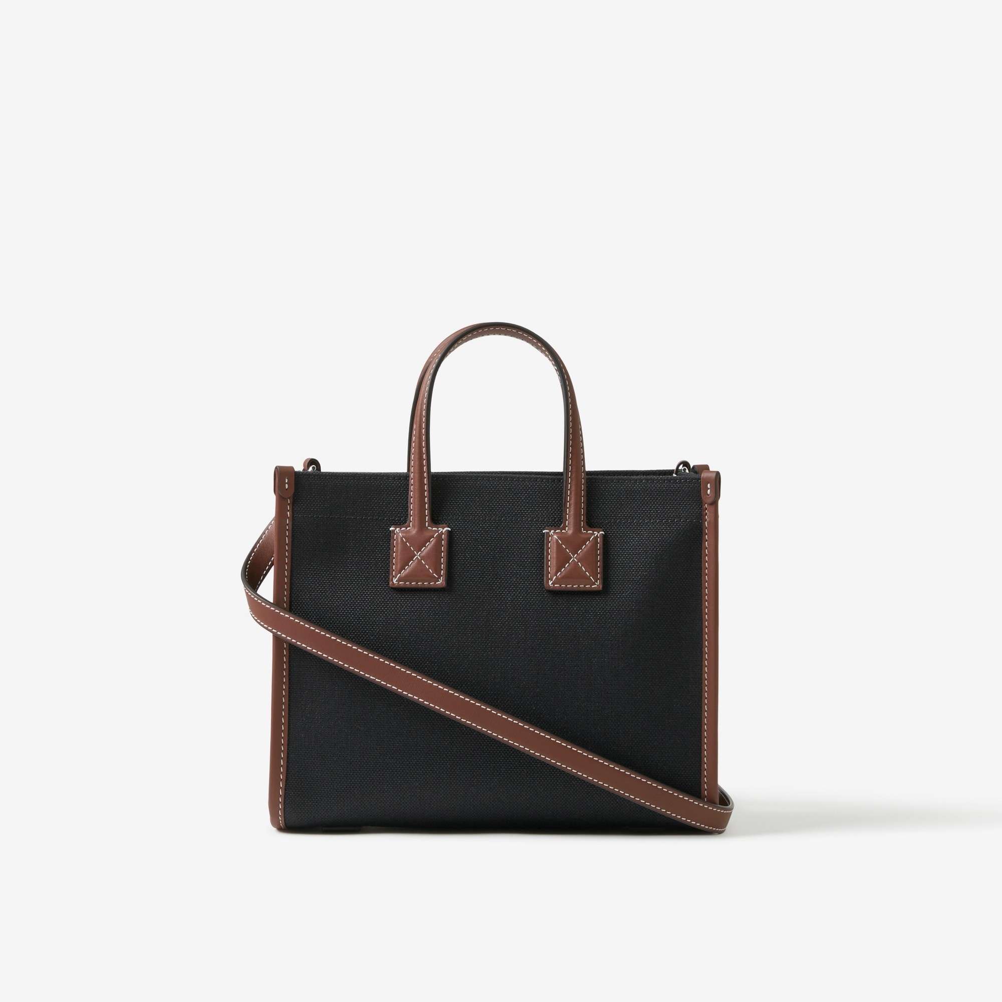 Mini Two-tone Canvas and Leather Freya Tote - 3