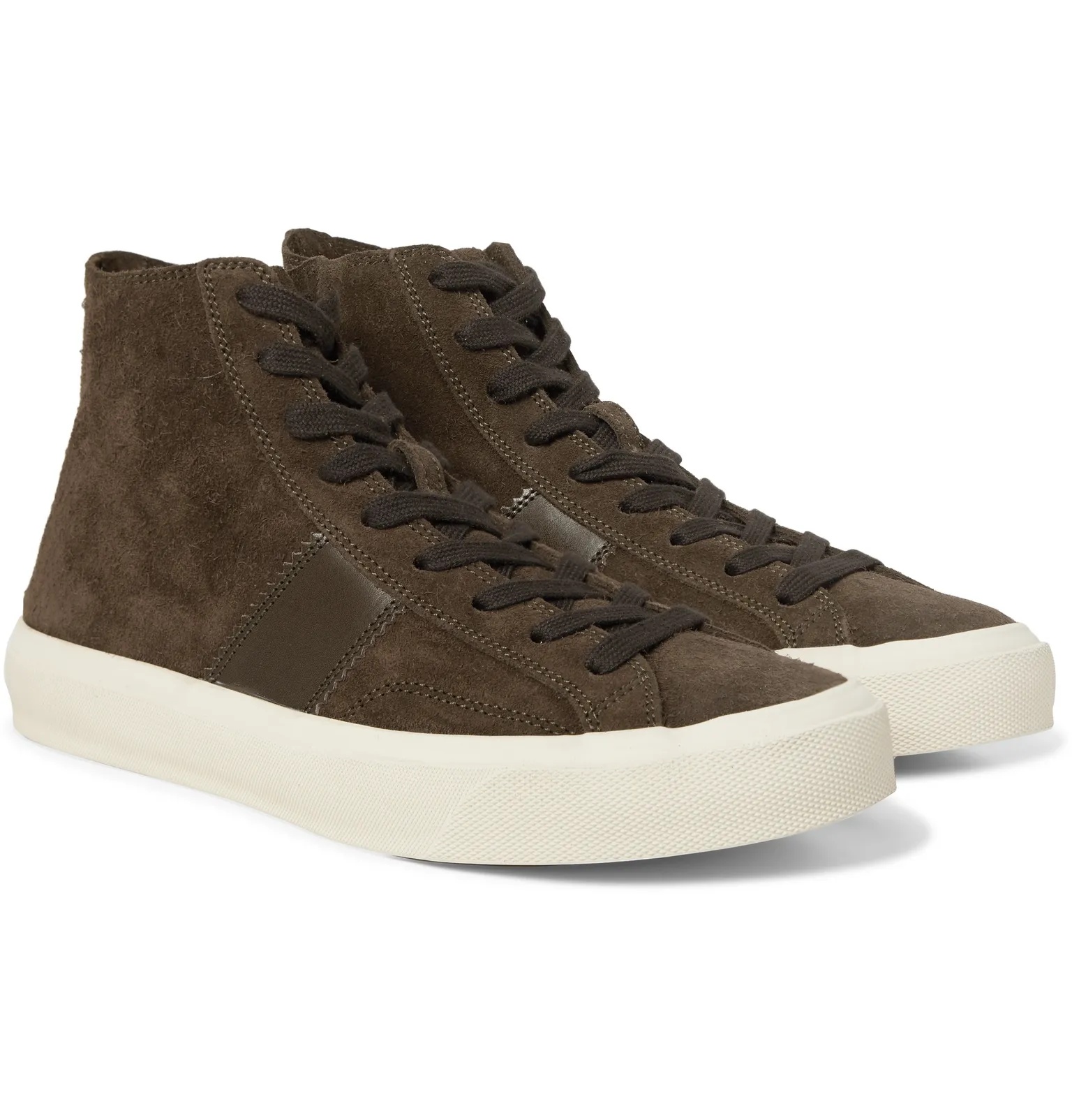 Cambridge Leather-Trimmed Suede High-Top Sneakers - 2