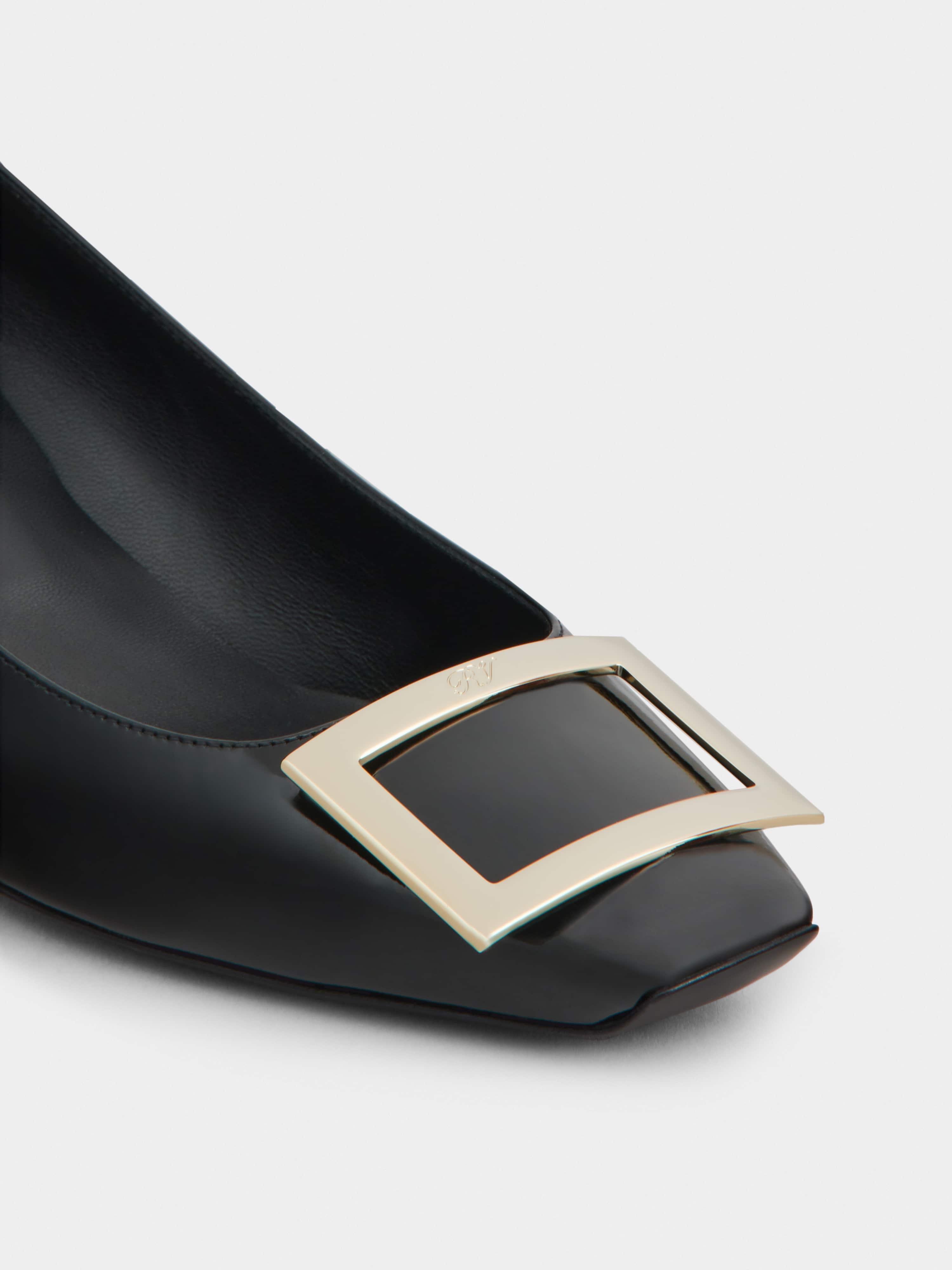 Trompette Metal Buckle Pumps in Patent Leather - 2