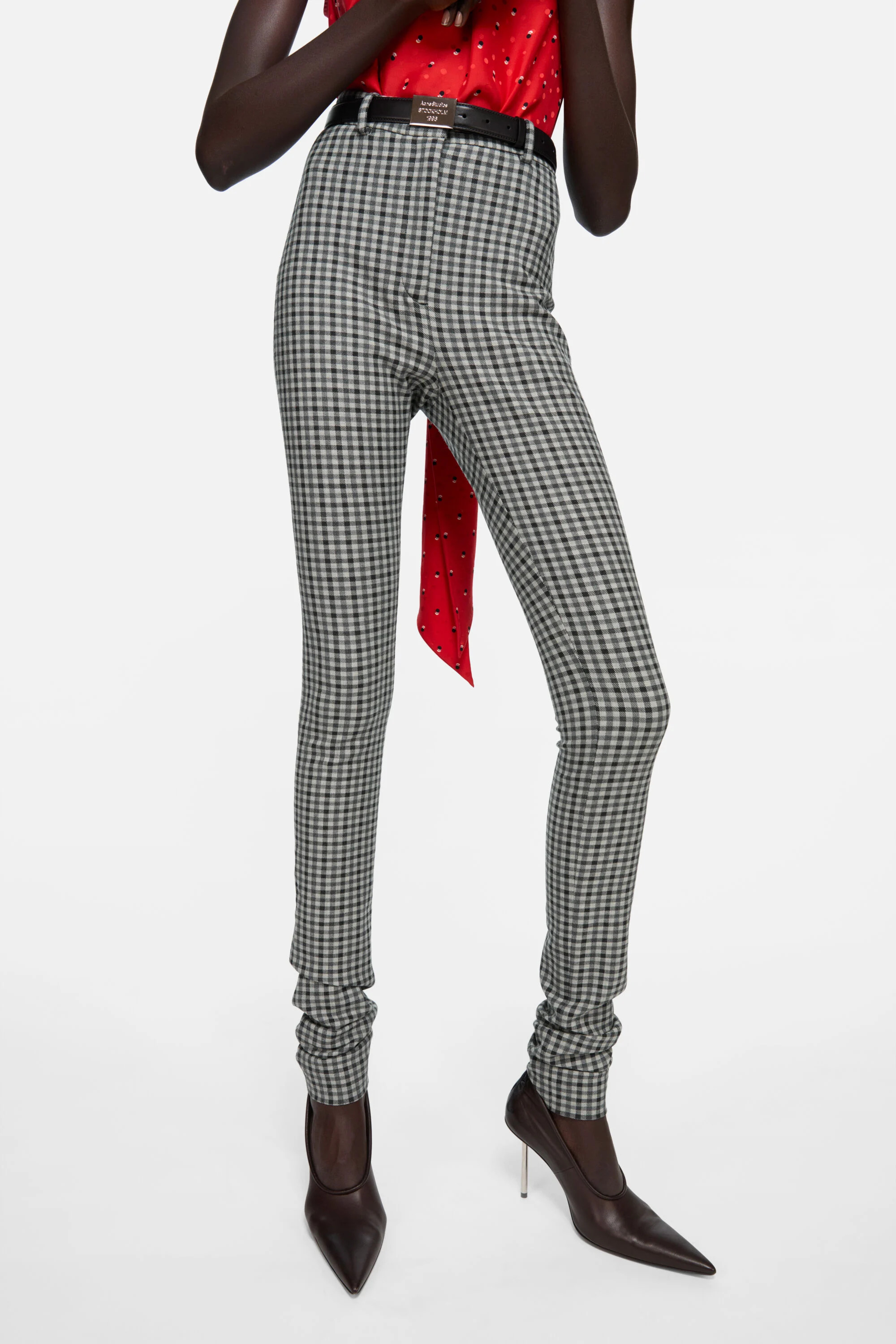 Wool stretch trousers - Multi grey - 4