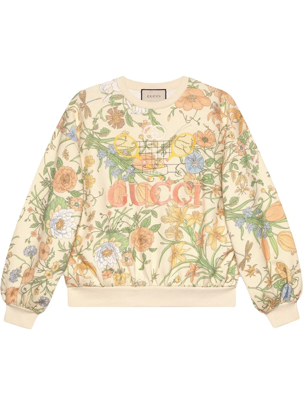 Flora print oversized sweatshirt - 1