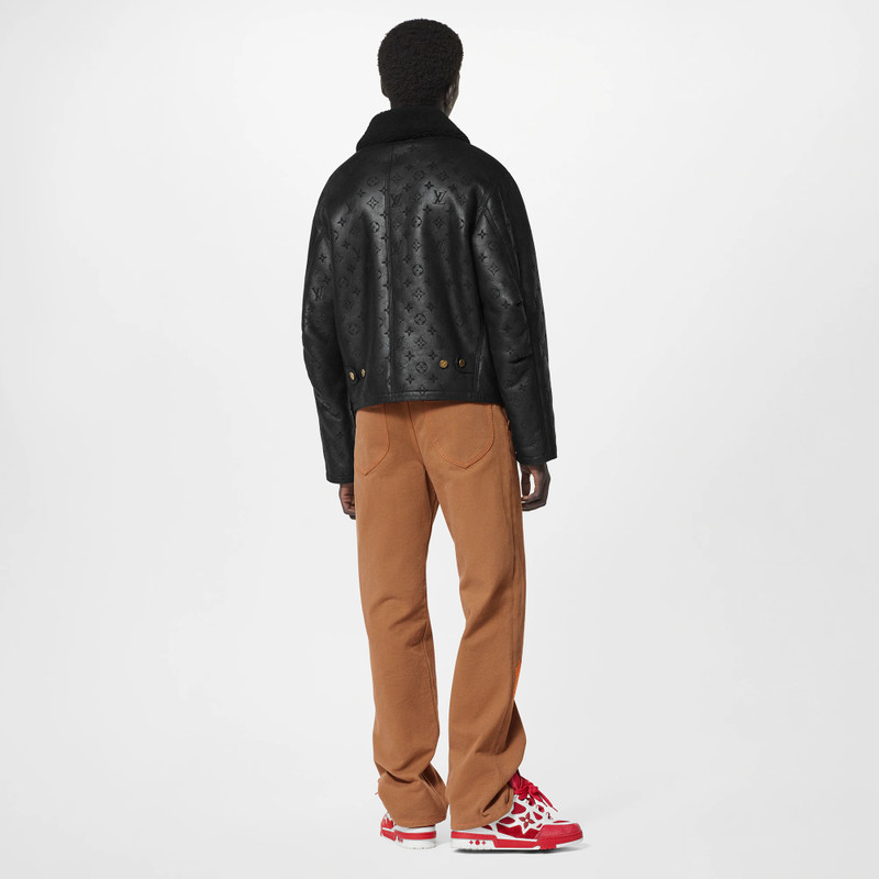 Shearling Embossed Monogram Jacket 3