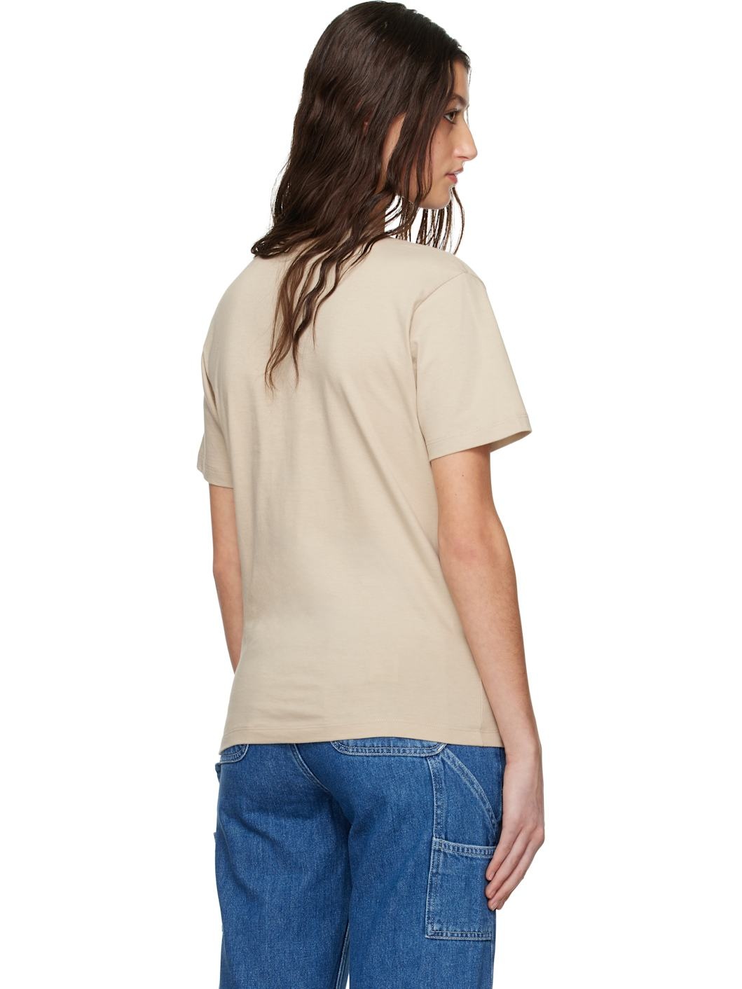Beige Pocket S/S T-shirt - 3