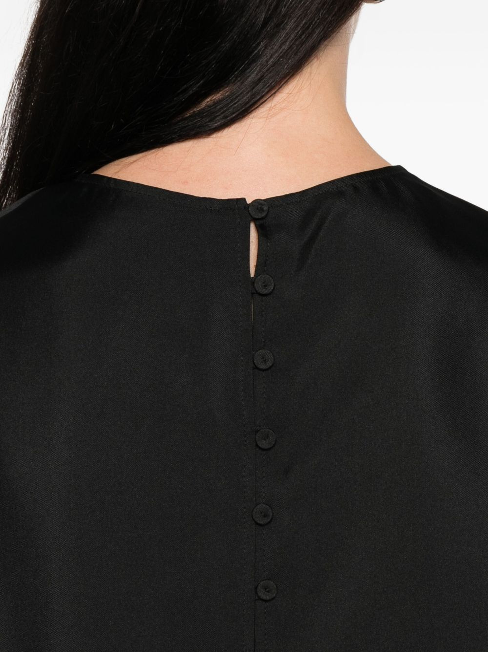 short-sleeve silk top - 5