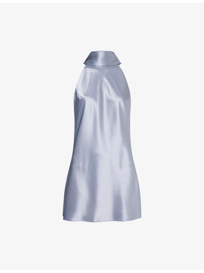 Sienna Halter-Neck Satin Mini Dress 1