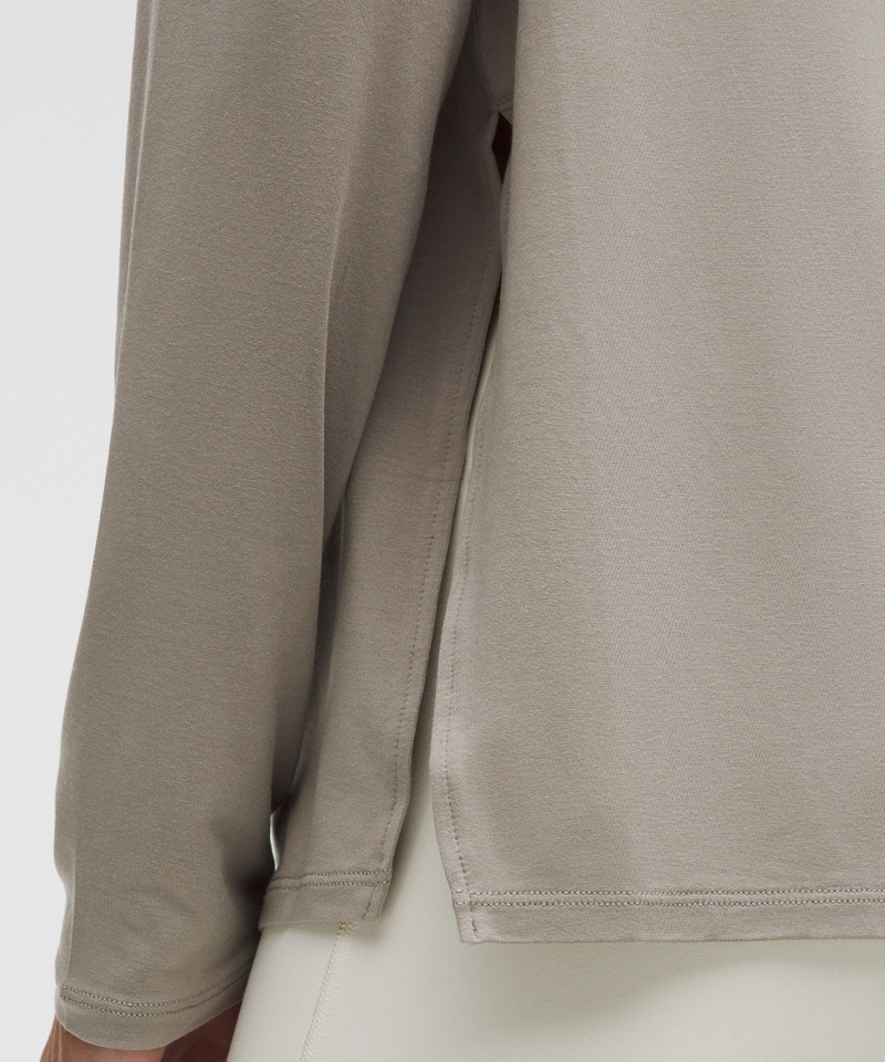 SilkAppeal Side-Slit Long-Sleeve Shirt 5
