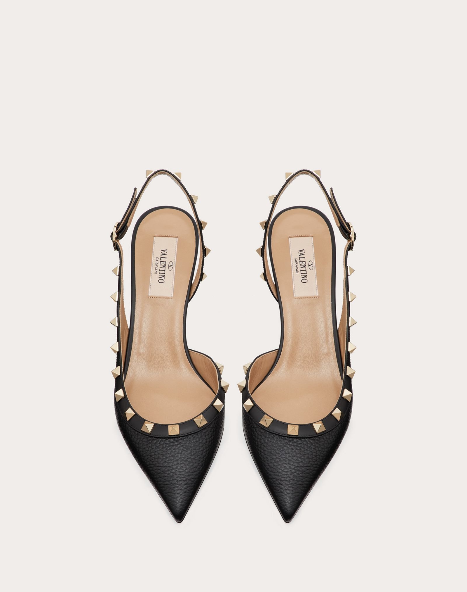 Rockstud Grainy Leather Slingback Pump 50 mm - 4