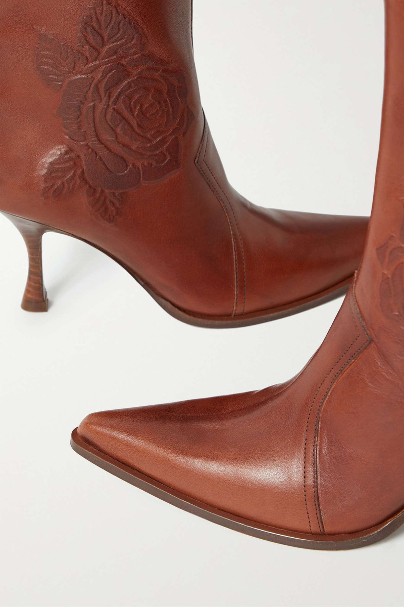 Bexen embossed leather ankle boots 4