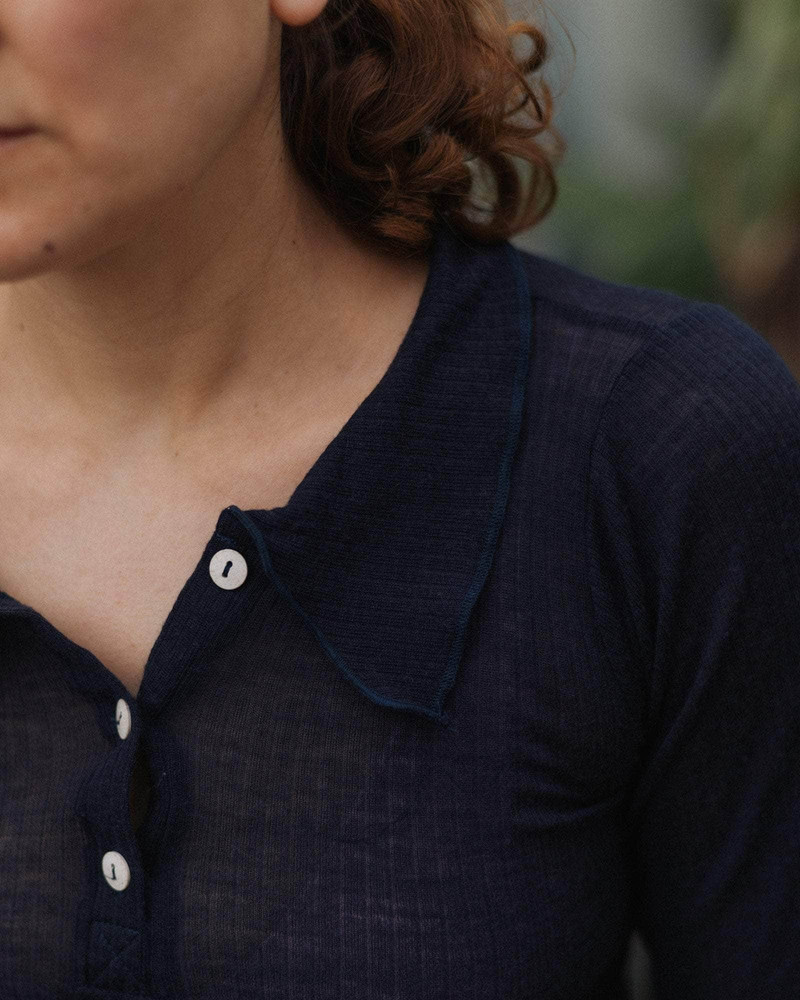 Dual Long Sleeve Tee - Fine Wool Rib 5