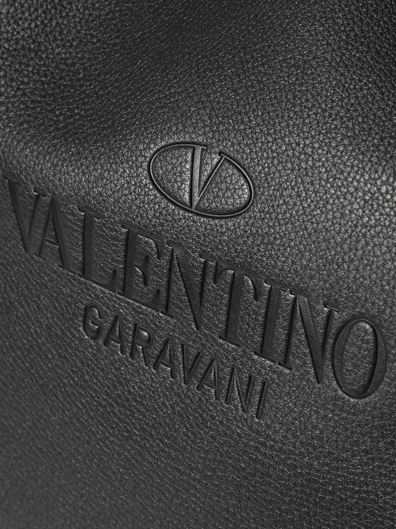 Valentino Garavani Reversible Logo-Debossed Full-Grain Leather Tote Bag - 5
