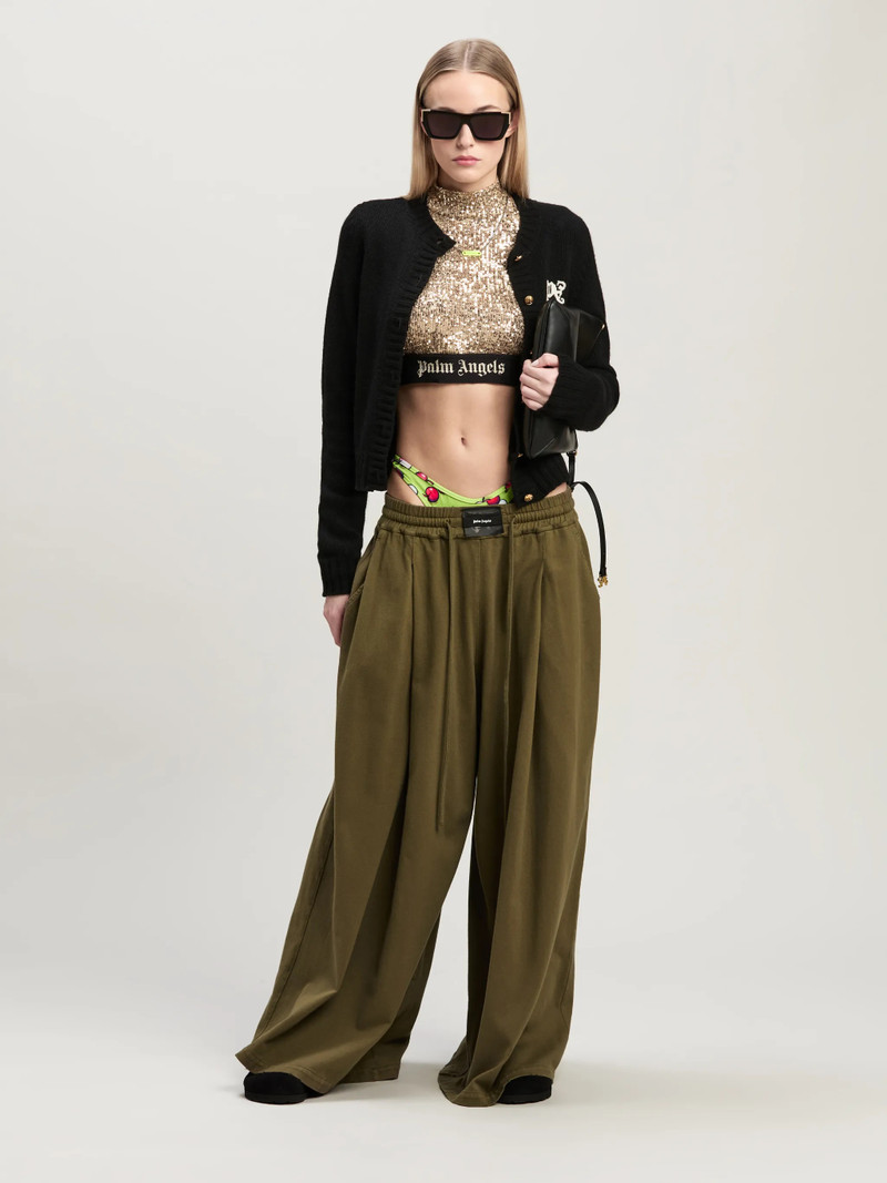 Palm Angels Logo Tape Sequins Top outlook