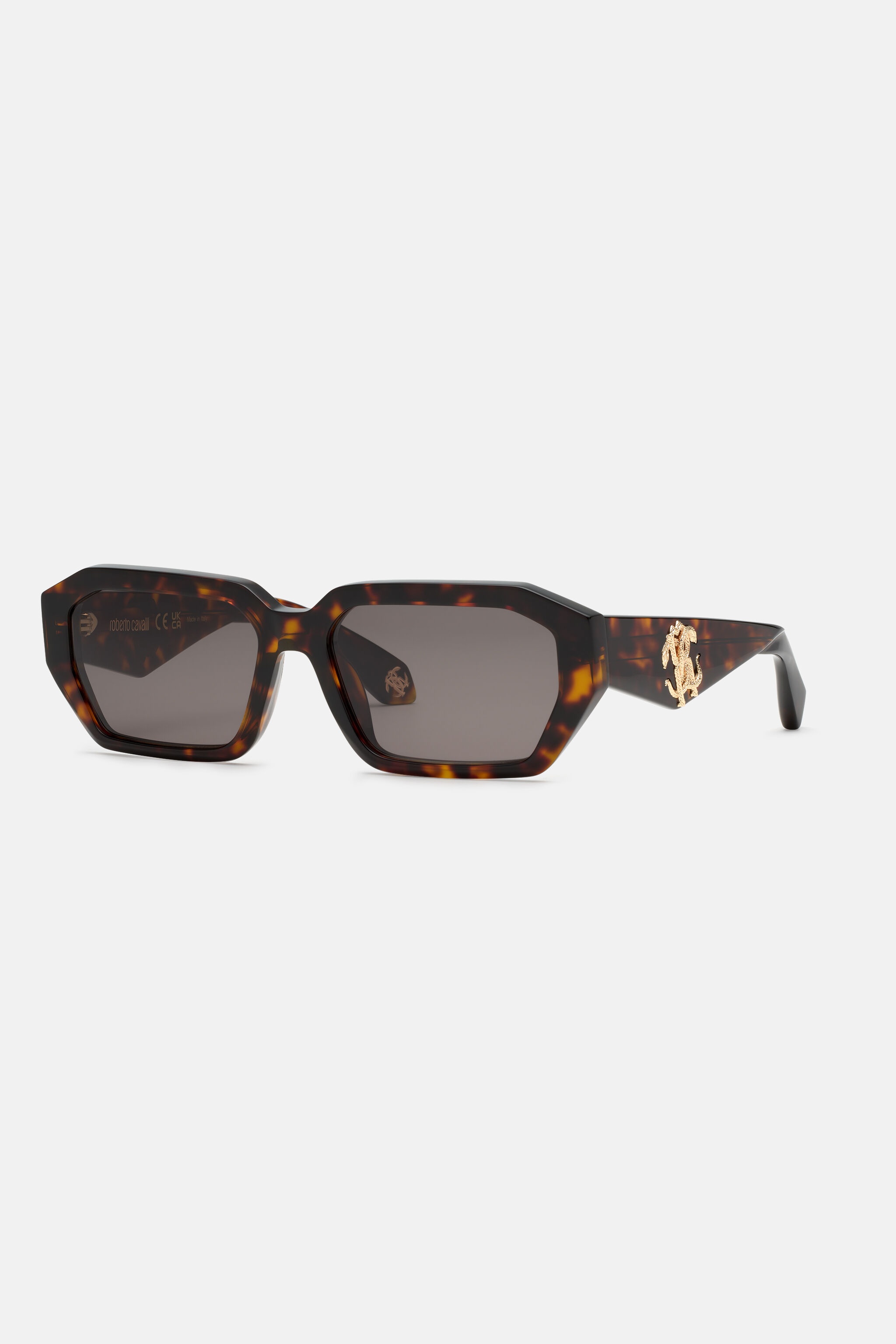 Sunglasses with wide rectangular front and fangs - 3