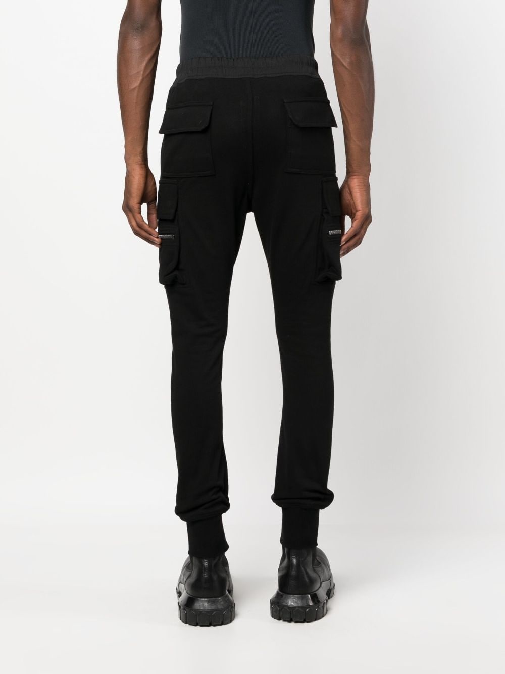 tapered-leg organic-cotton trousers - 4