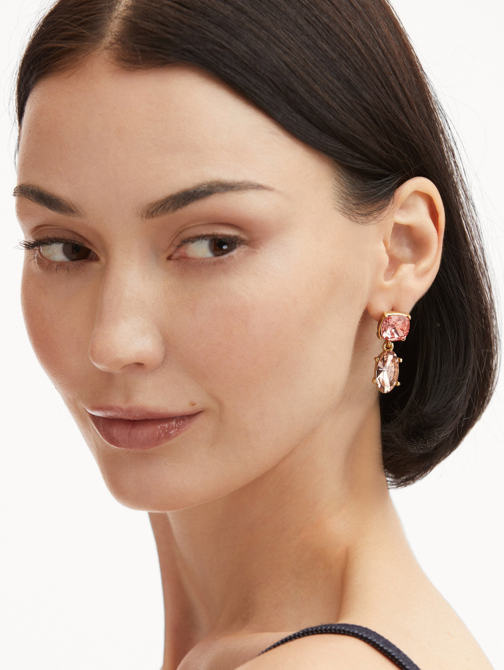 DOUBLE CRYSTAL DROP EARRINGS - 2