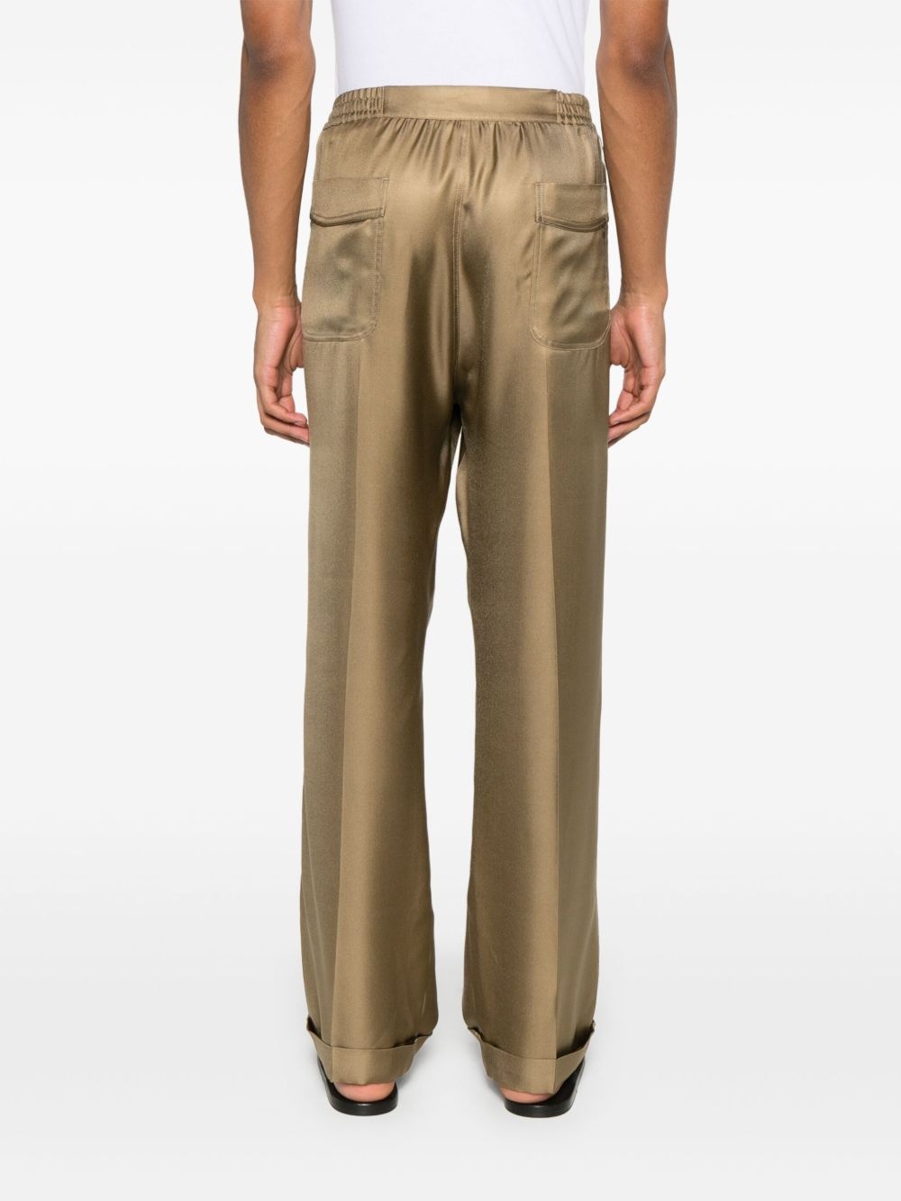 silk twill trousers - 4
