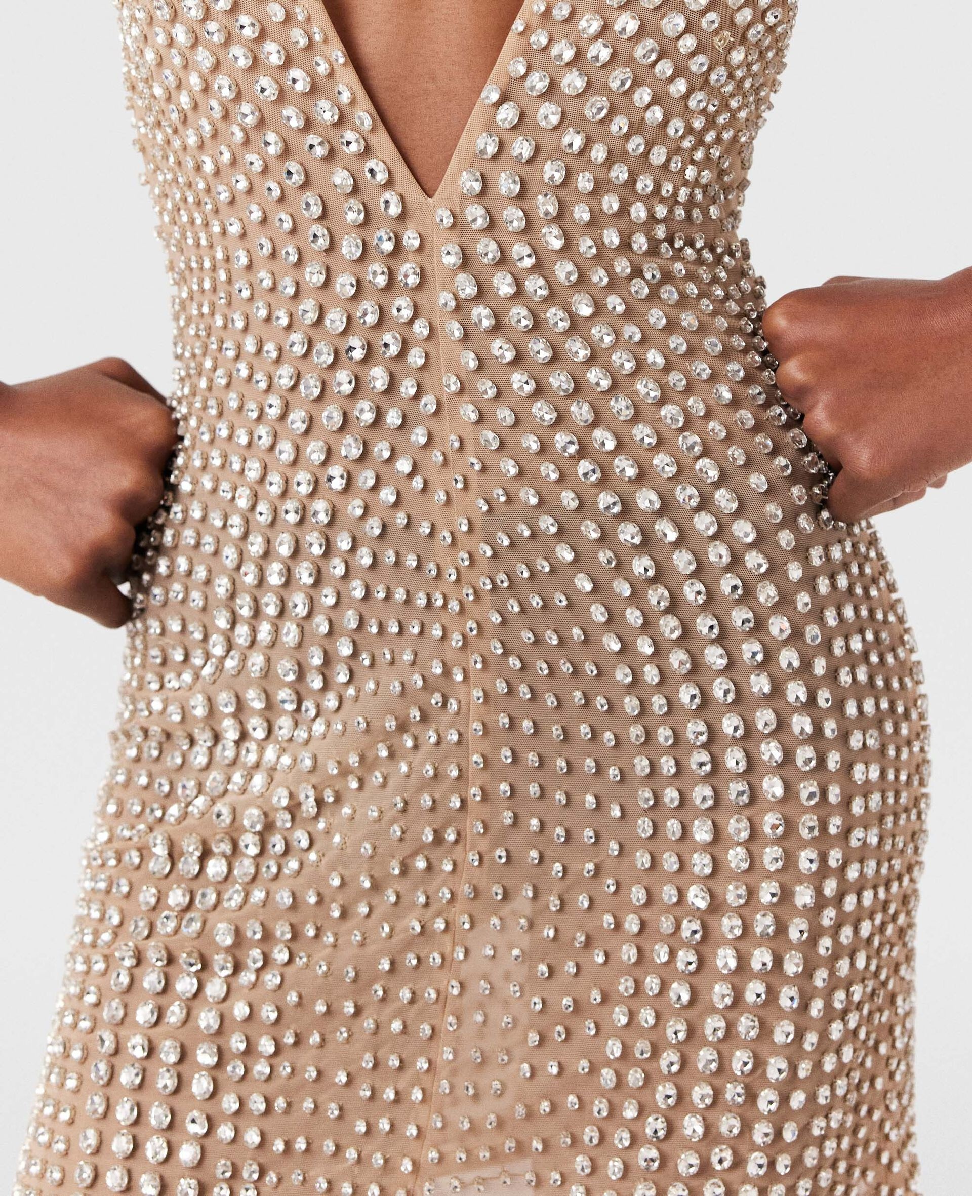 Crystal-Embellished Midi Dress - 2