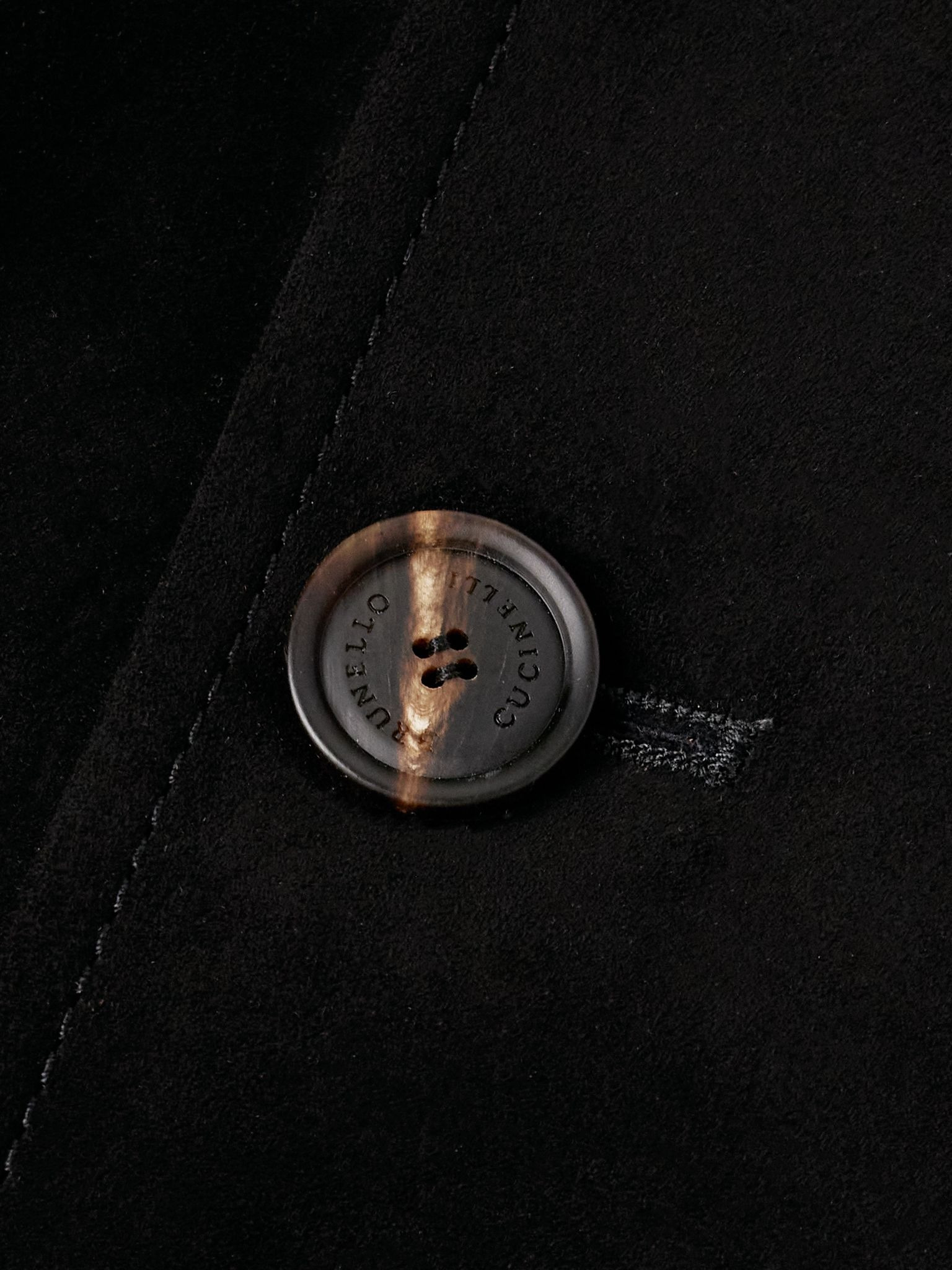 Belted Suede Field Jacket Black - 5