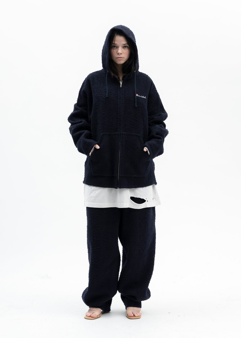 NAVY REVERSIBLE SEWING HOODIE 5