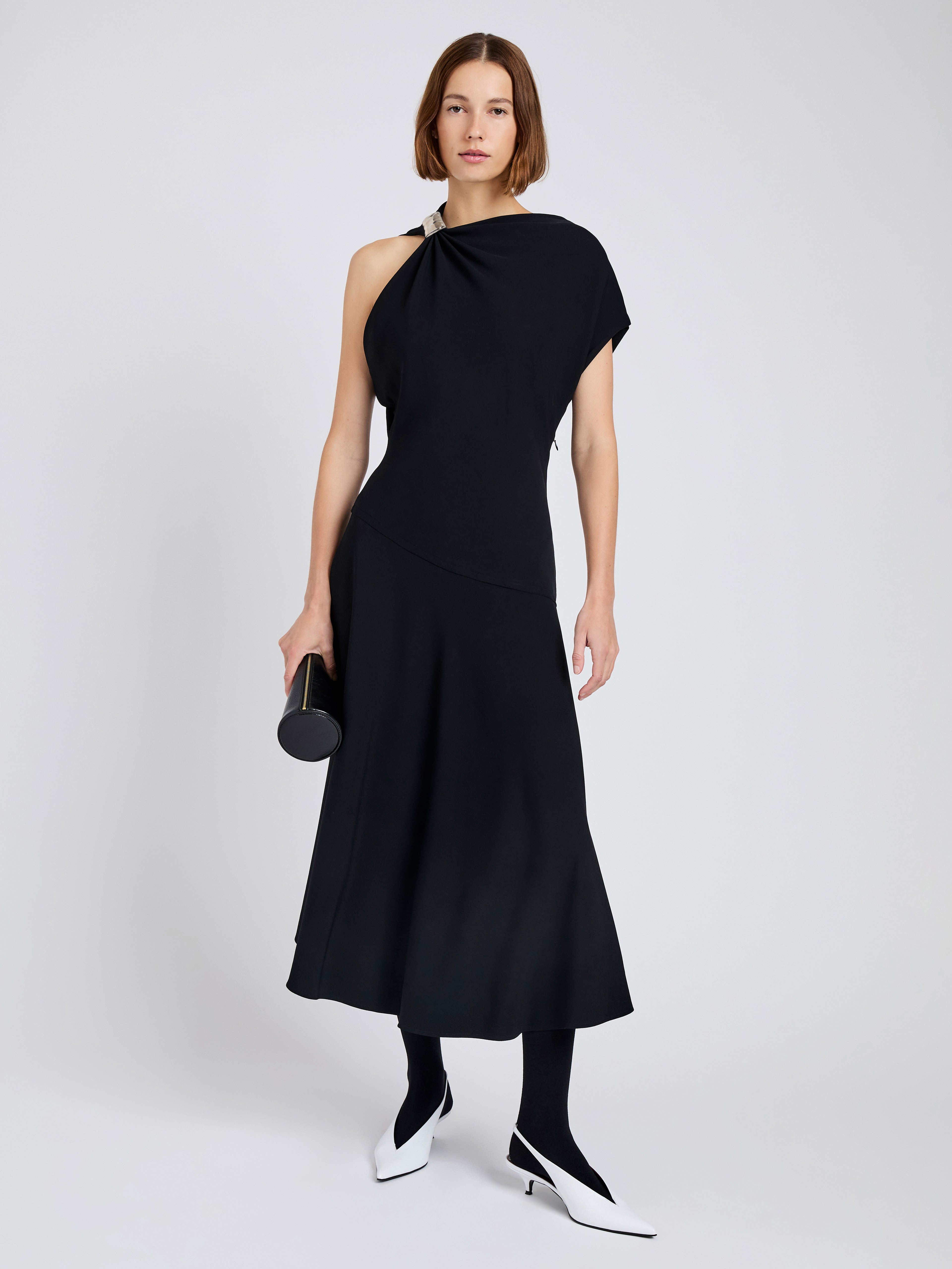 Rue Dress in Light Matte Double Crepe - 2