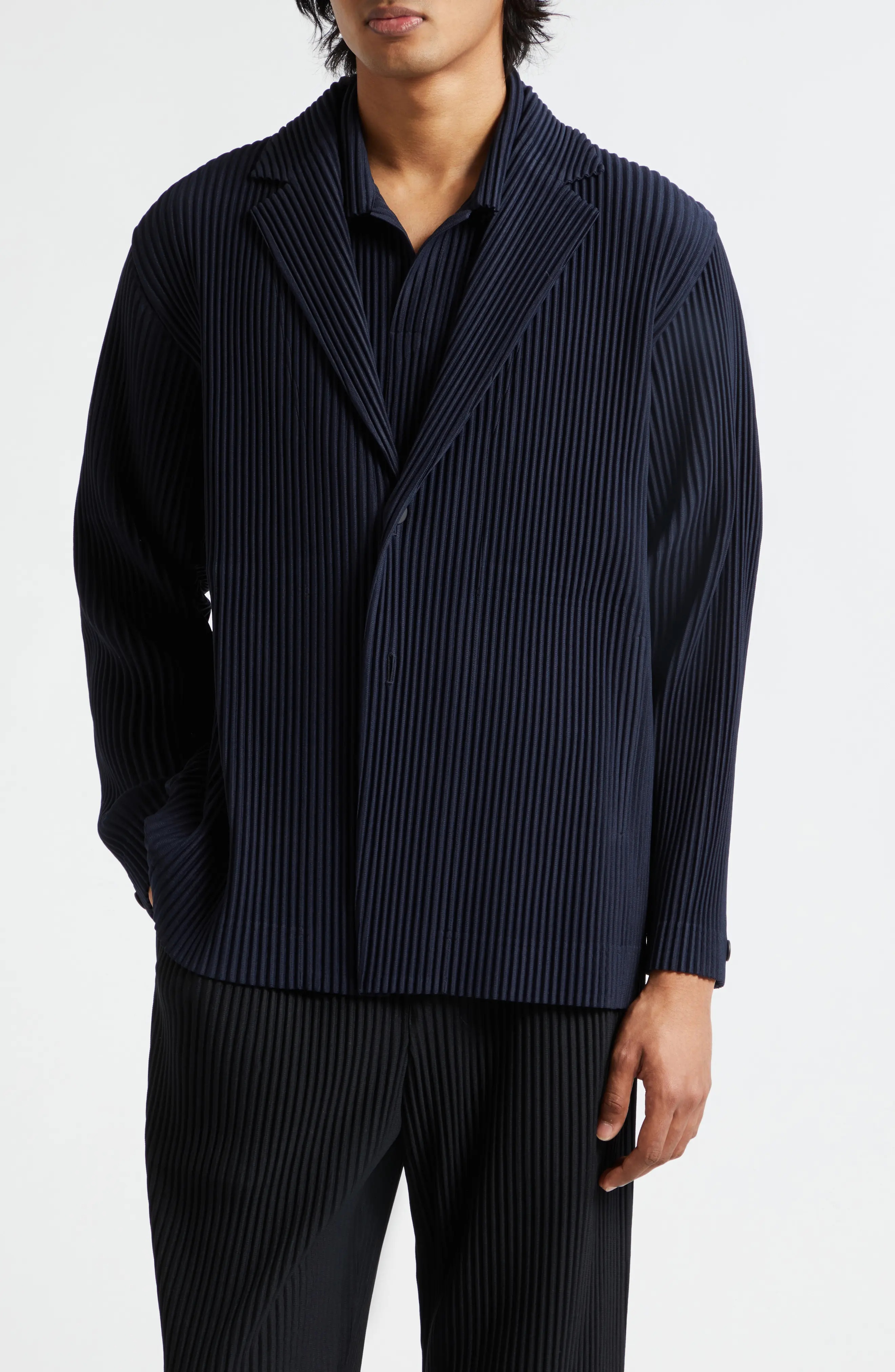 Pleated Blazer - 1