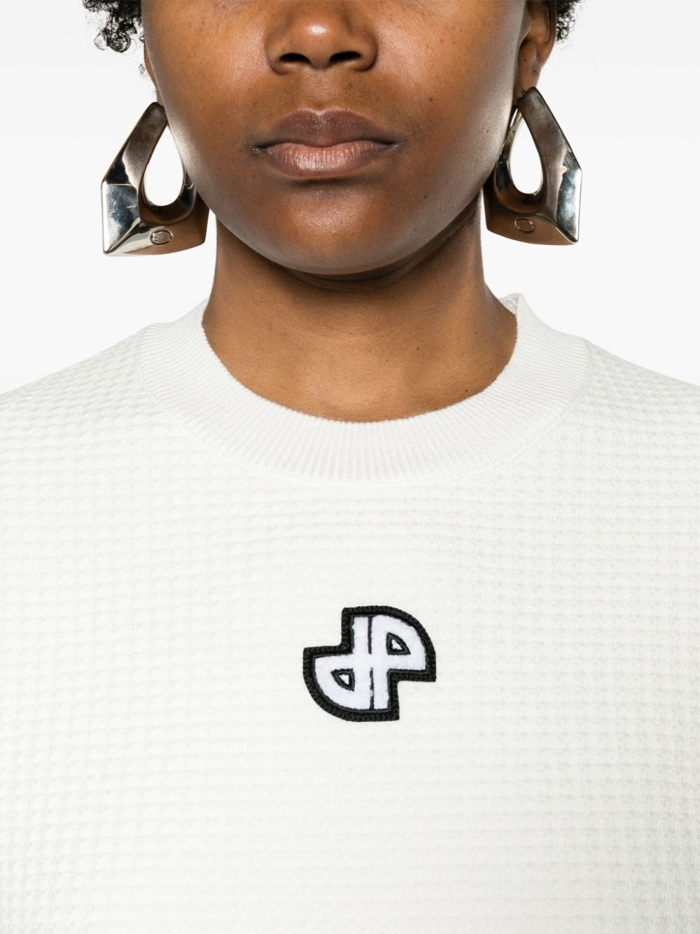 logo-appliquÃ© knit top - 5