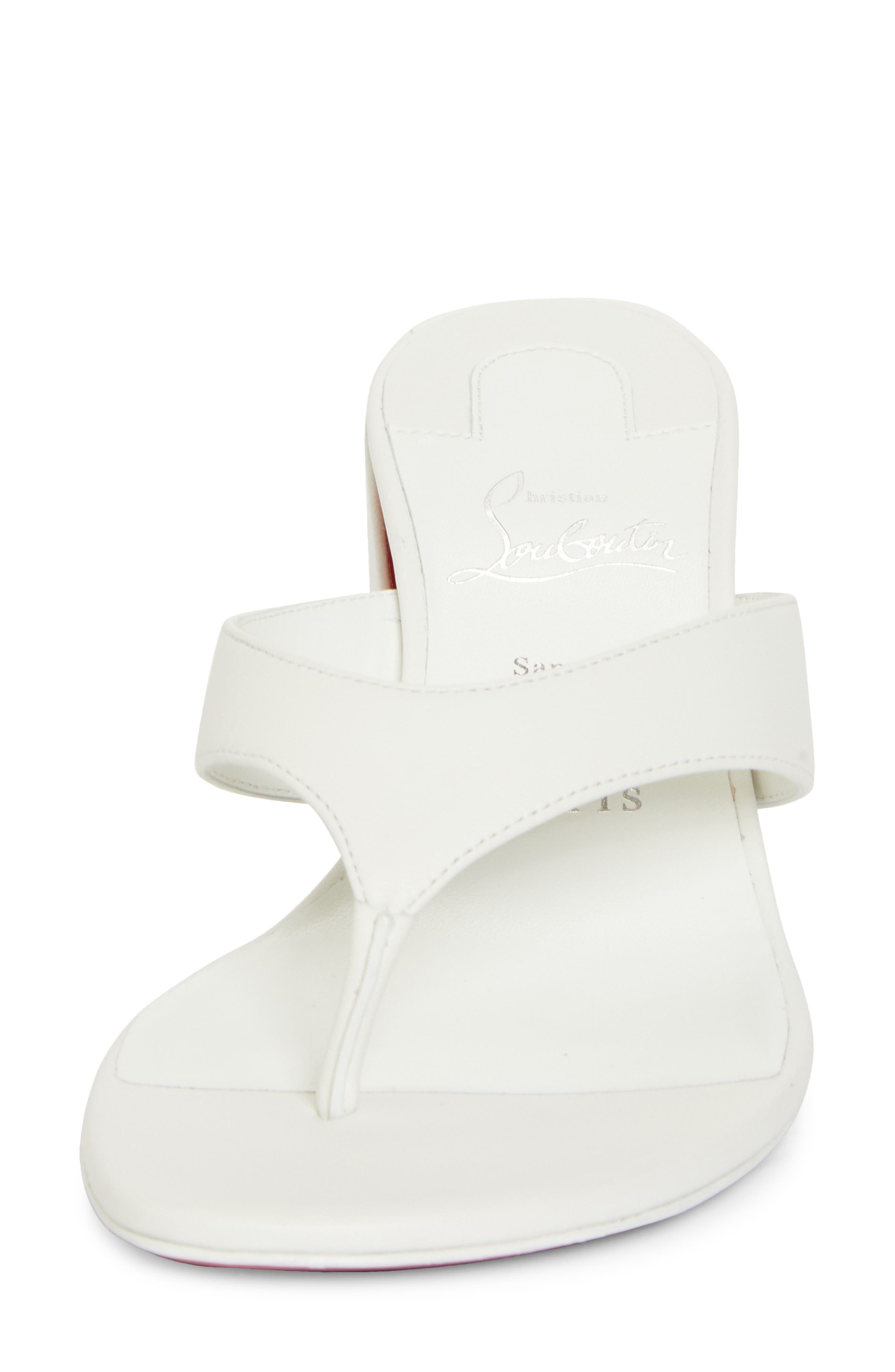 Christian Louboutin Janetonga Thong Sandal in Bianco/Lin Bianco at Nordstrom - 4