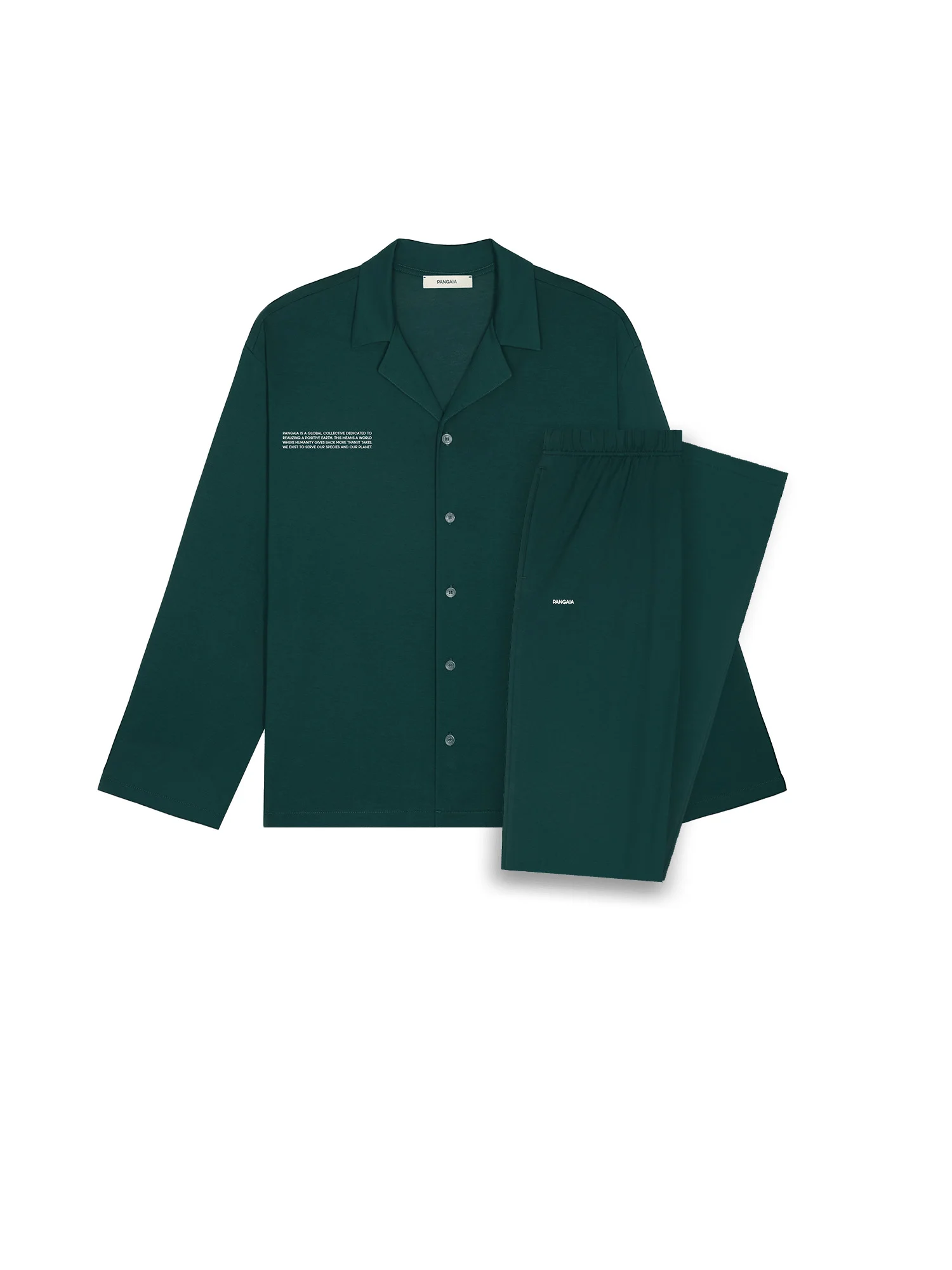 Mens 365 Lightweight Long Pyjama Set - Foliage Green - 1