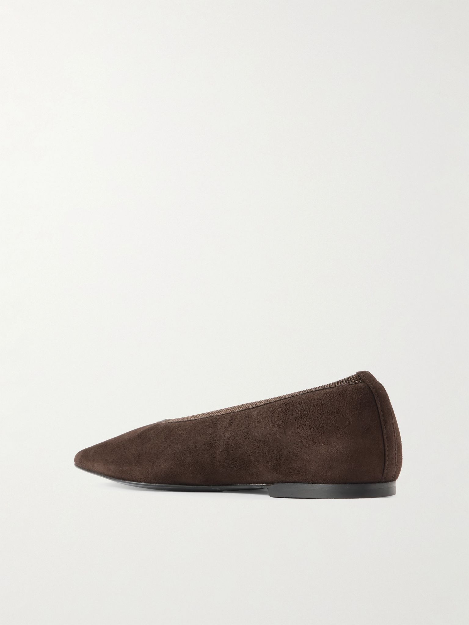 Minimalist suede ballet flats Chocolate - 3