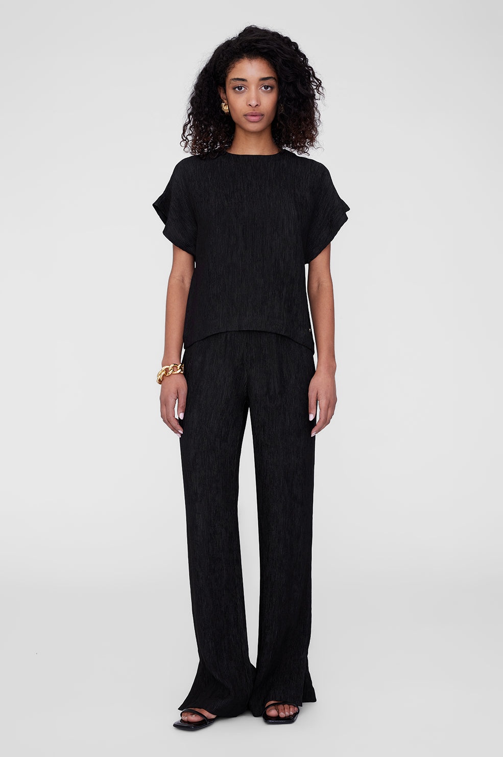 Jollie Top - Black Crinkle - 2