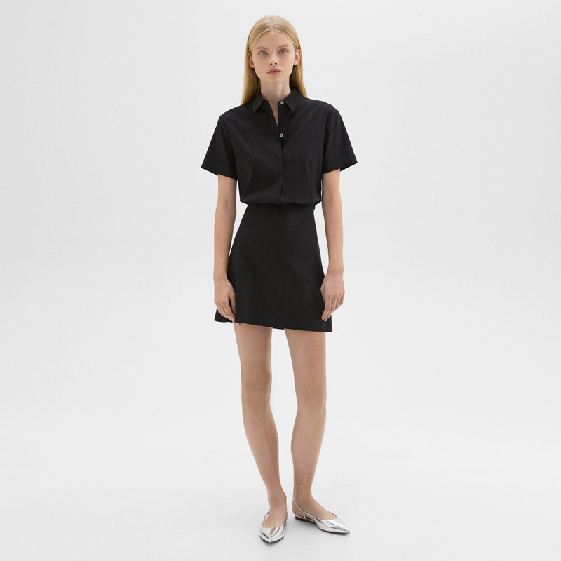 Short-Sleeve A-Line Dress in Good Linen 2
