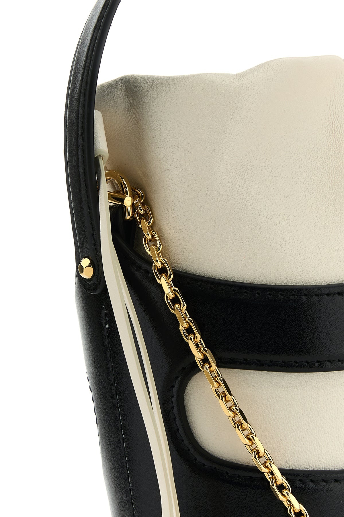 Two-tone leather mini The Rise bucket bag - 4