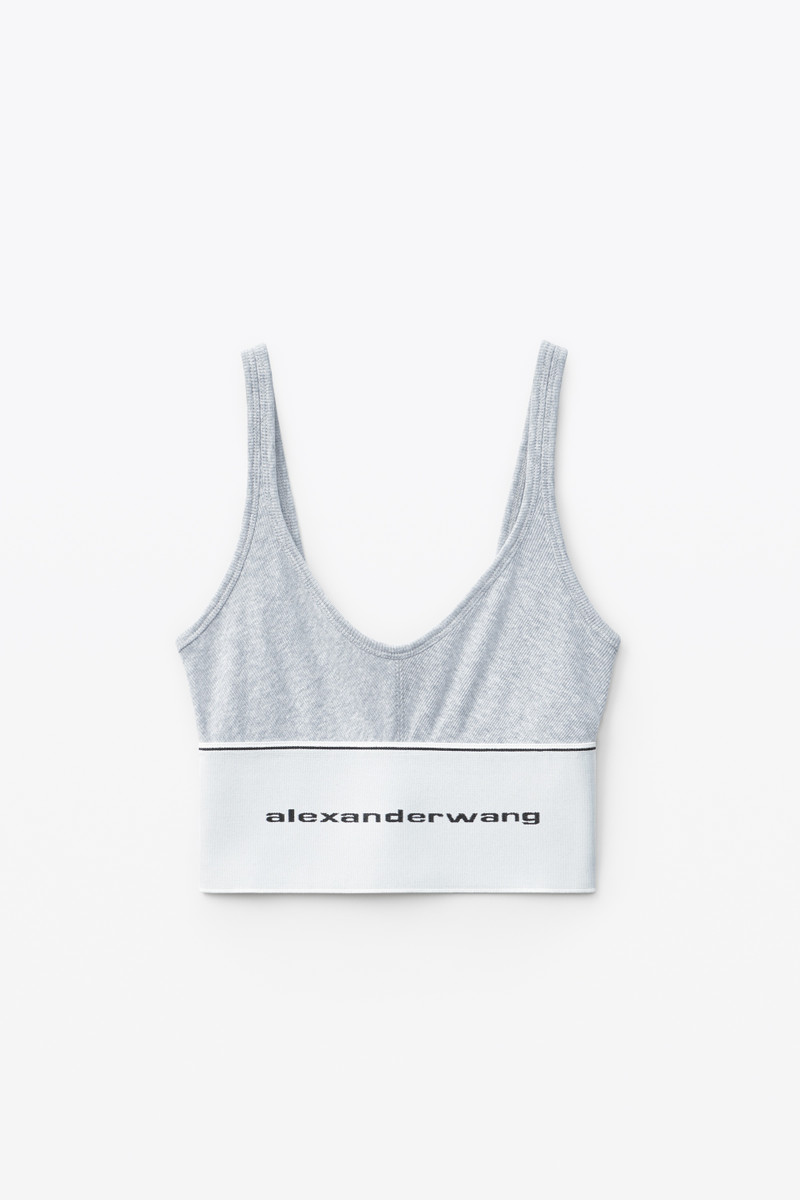 LOGO ELASTIC BRA IN RIBBED JERSEY 1