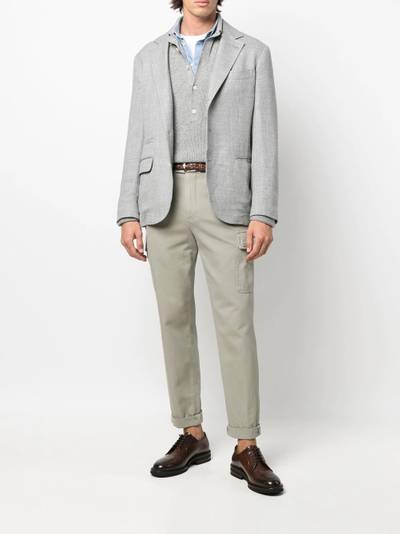 Brunello Cucinelli notched-collar single-breasted blazer outlook