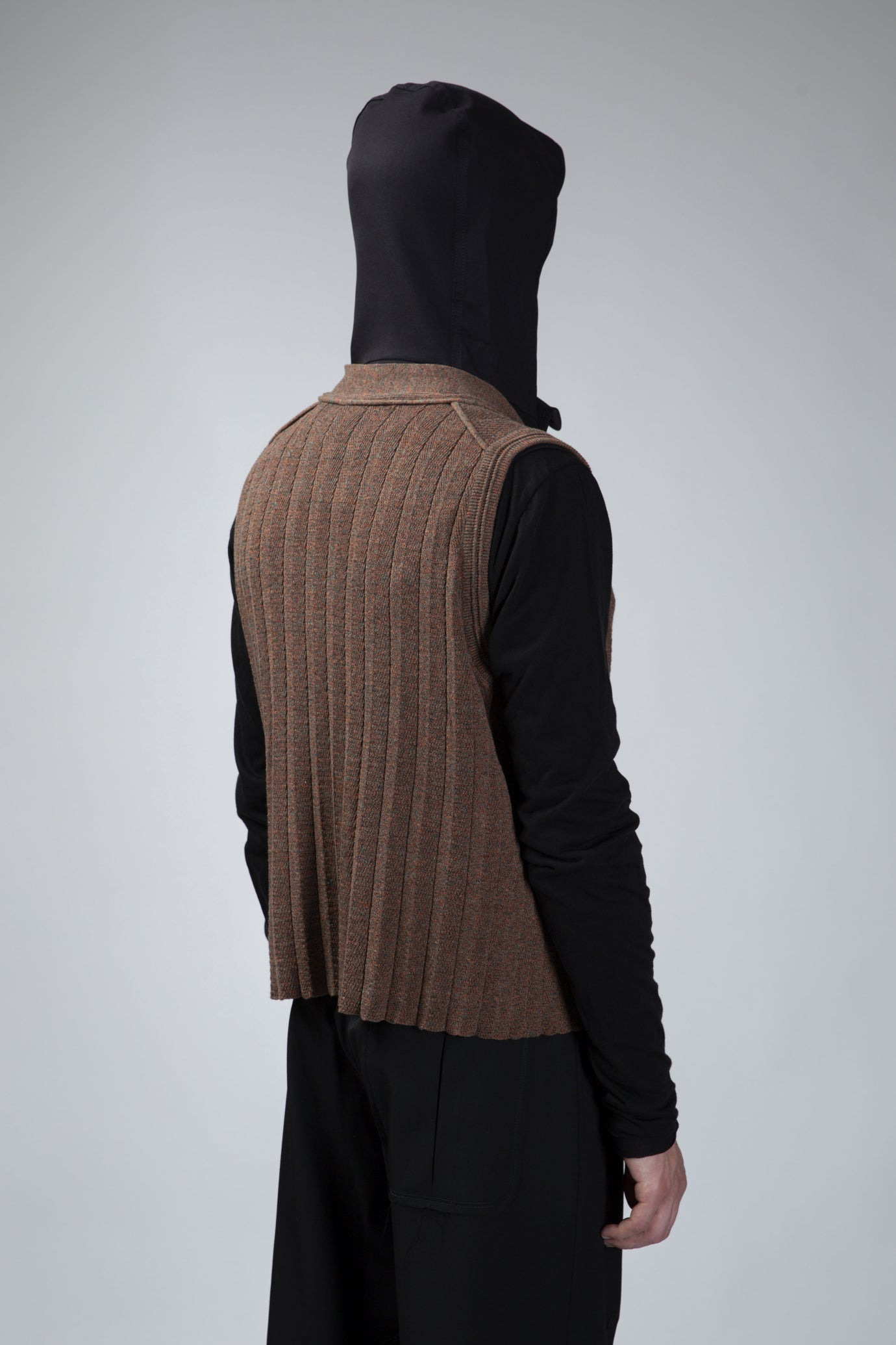 Fitz Knit Vest Melange Orange - 3