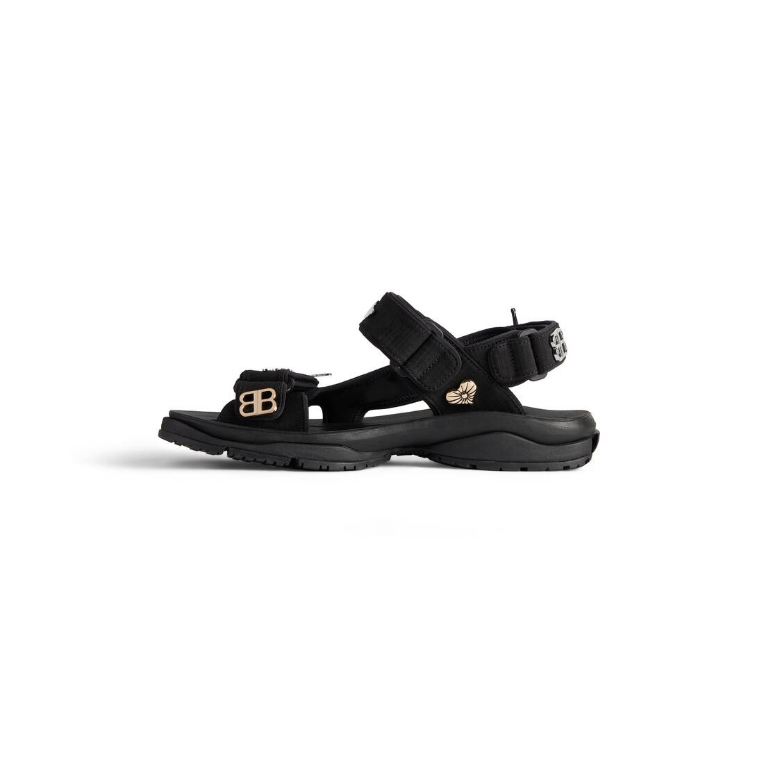 Men's Tourist Sandal With Pins in Black - 4