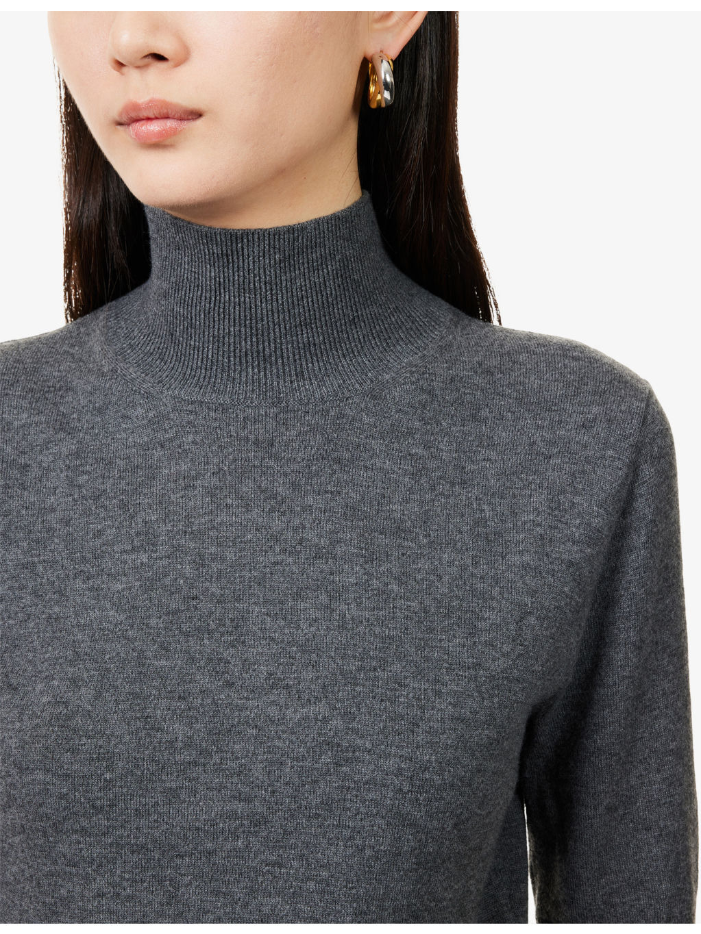 Cantone High-Neck Short-Sleeve Wool Jumper - 5
