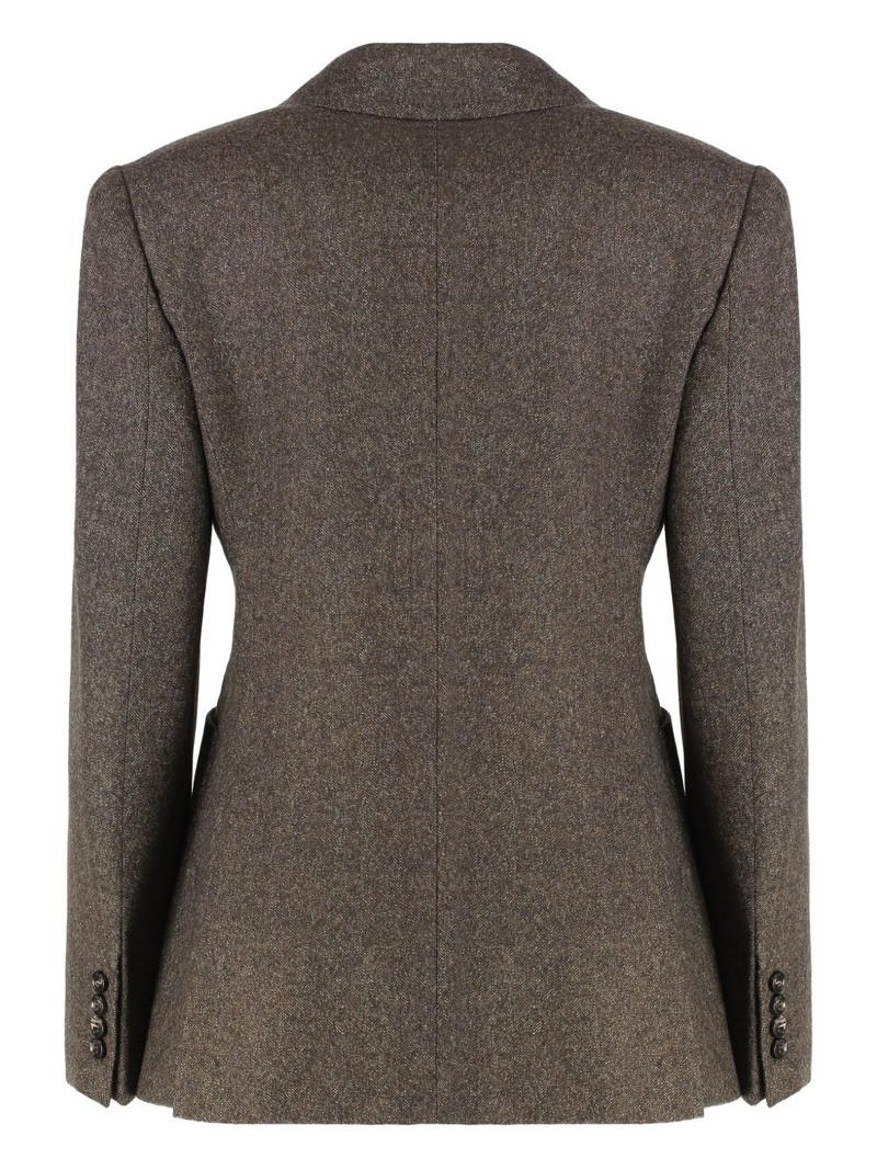 Max Mara single-breasted tweed jacket outlook