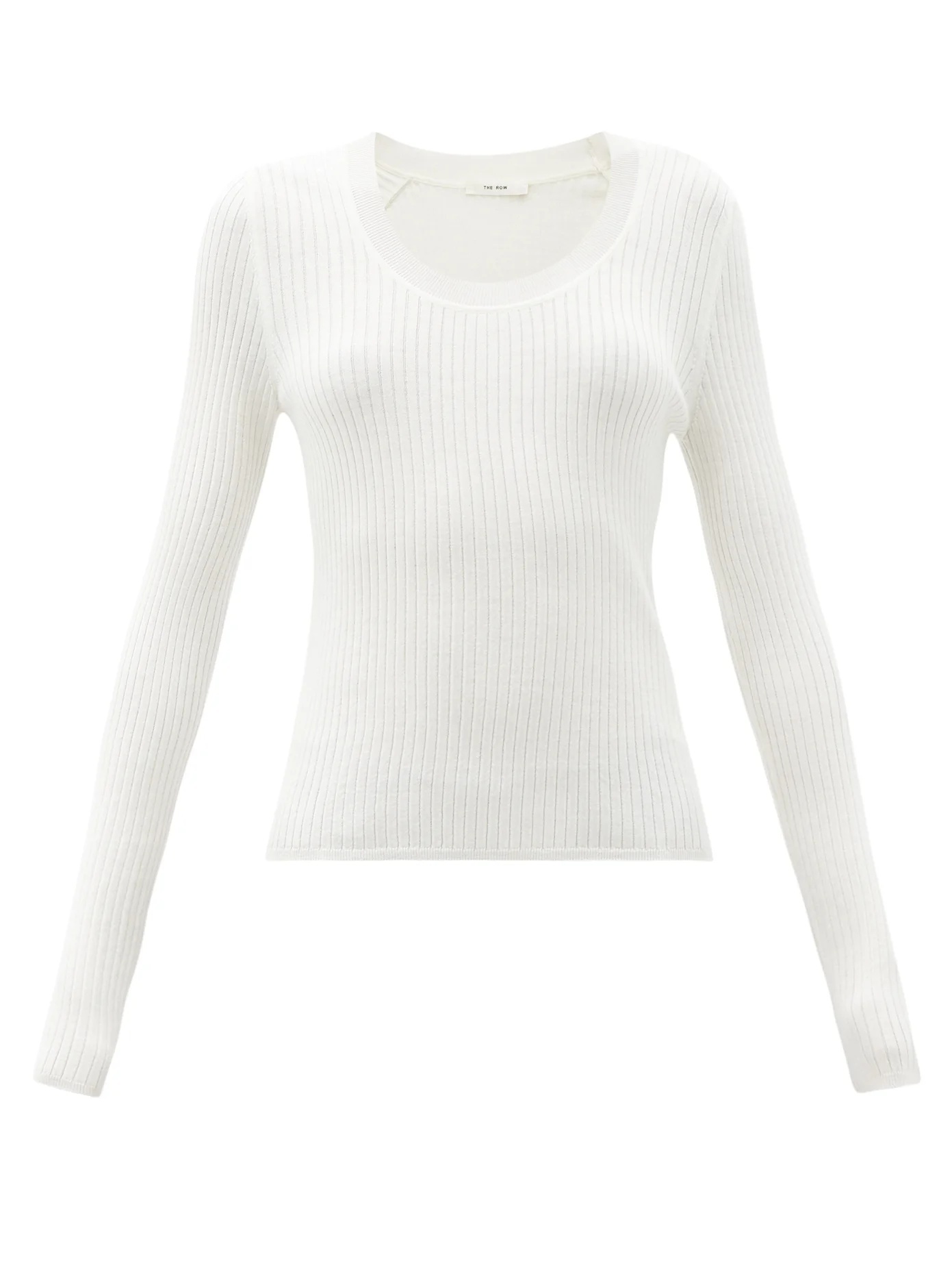 Amaia scoop-neck ribbed merino-wool blend sweater - 1