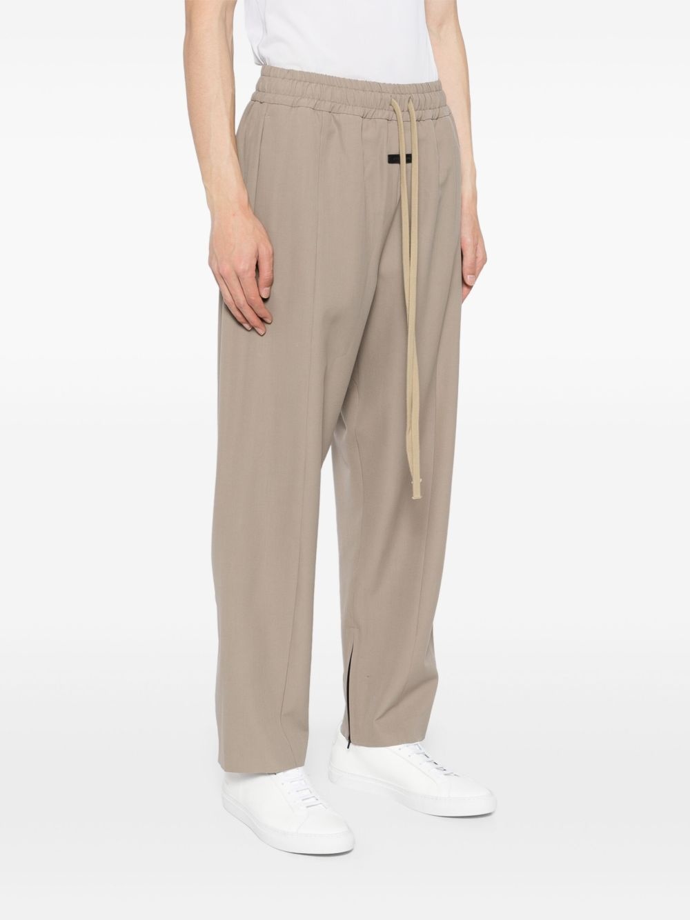 drawstring straight-leg trousers - 3
