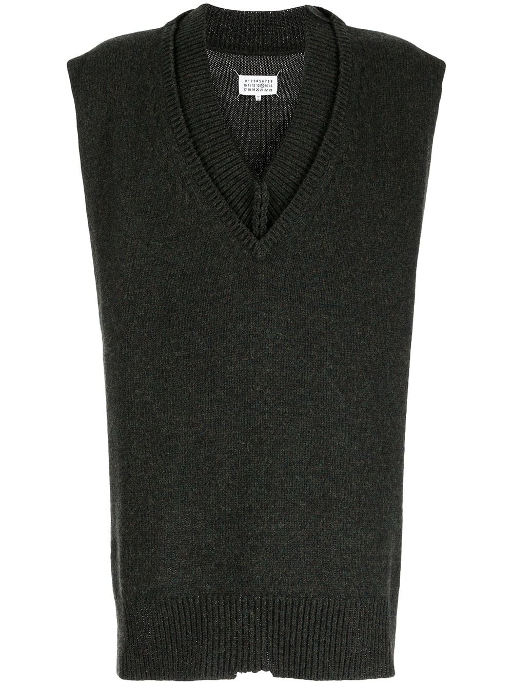 signature-stitch deconstructed sweater - 1