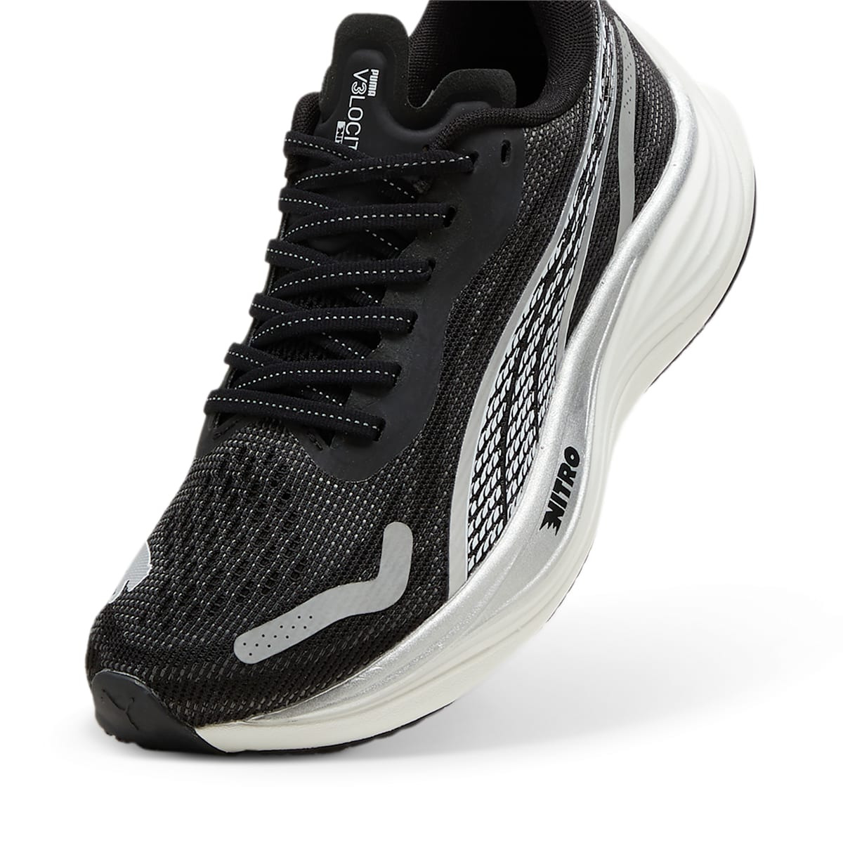 (WMNS) PUMA Velocity Nitro 3 'Black Silver' 377749-01 - 5