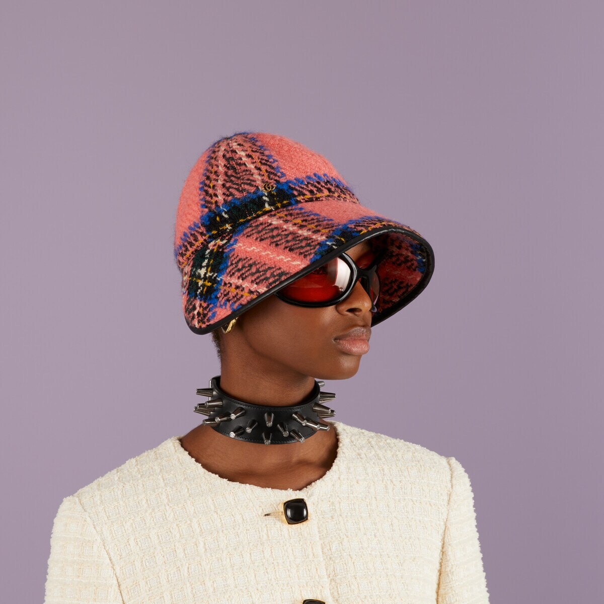 Tweed wide-brimmed baseball hat - 3