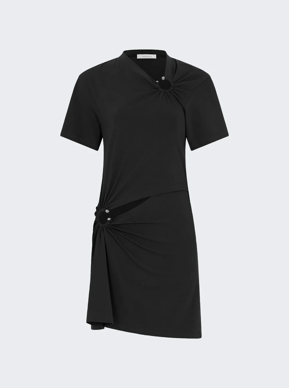 Ring Detail Mini Dress Black - 1