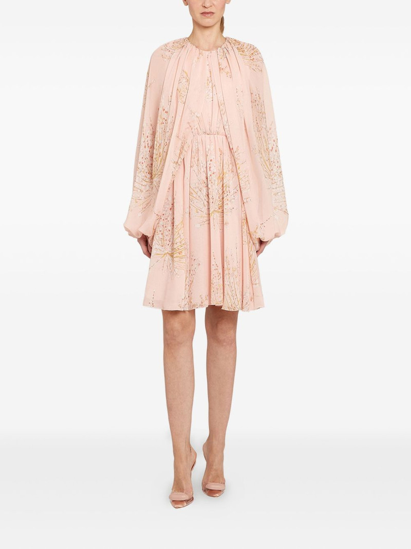 GIAMBATTISTA VALLI floral-print pleated mini dress outlook
