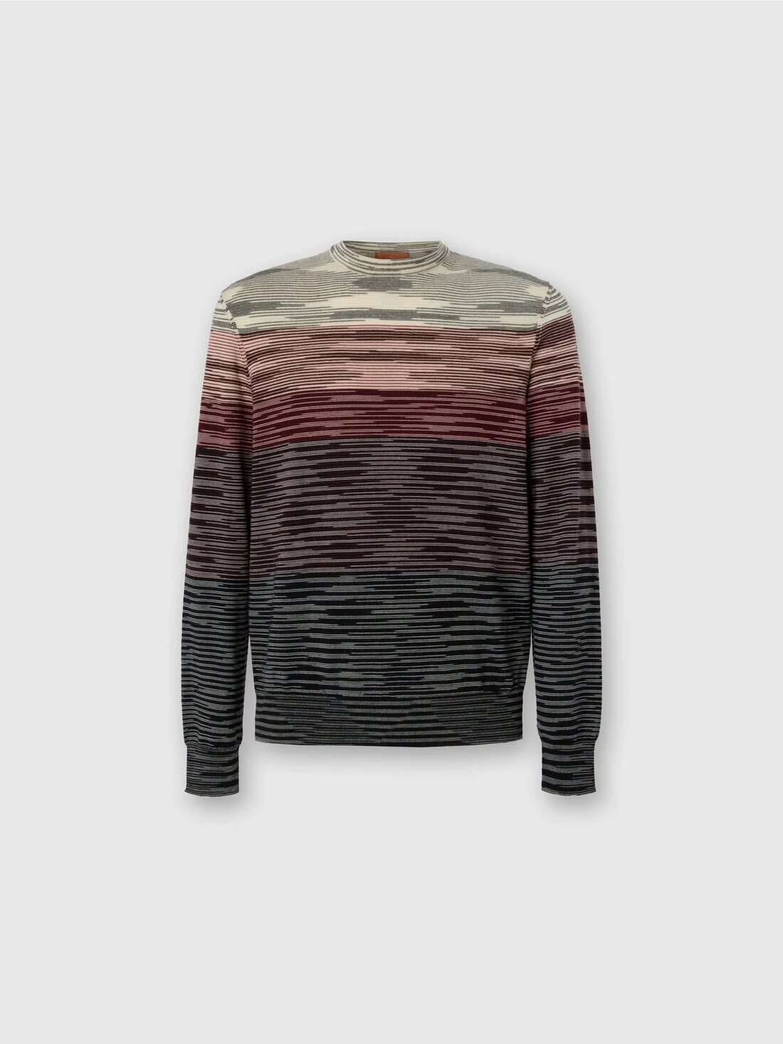 Crew Neck Sweater in Pure Flame Wool - 1