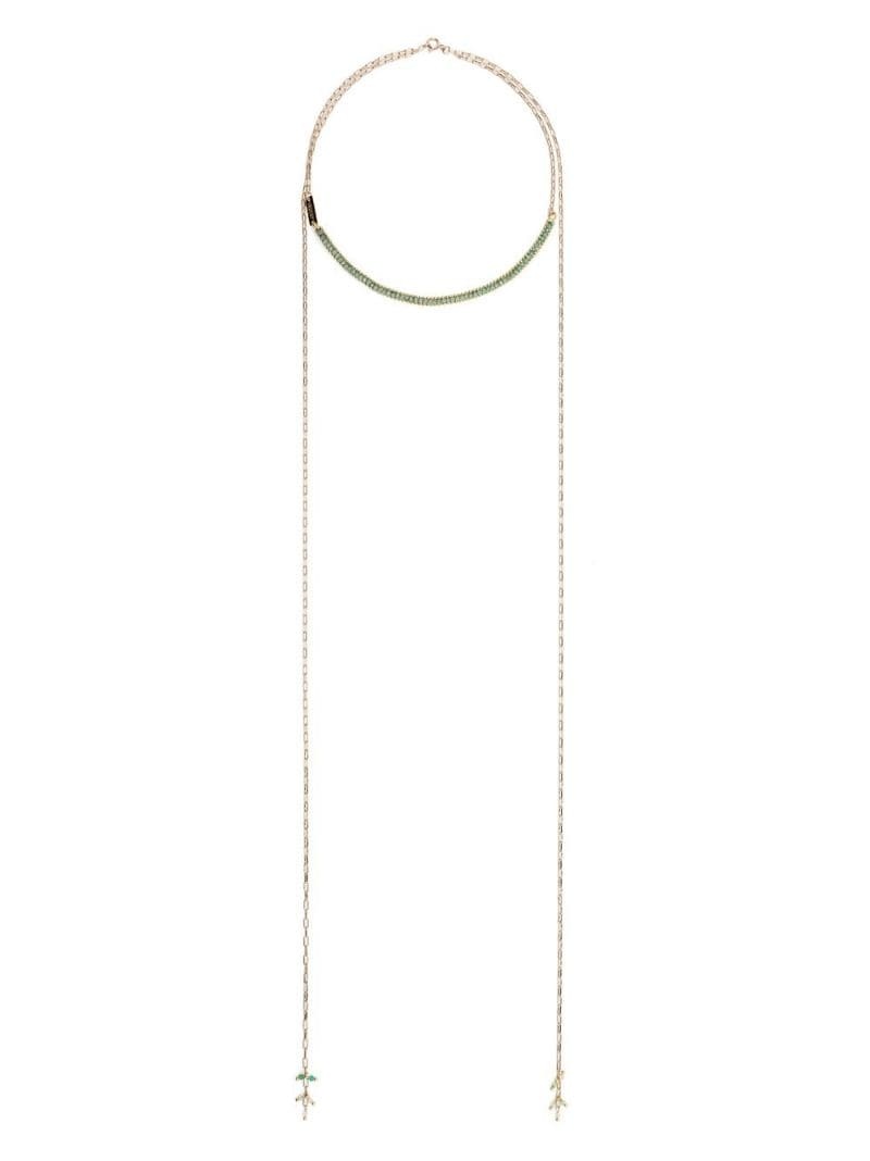 stone-embellished necklace - 1