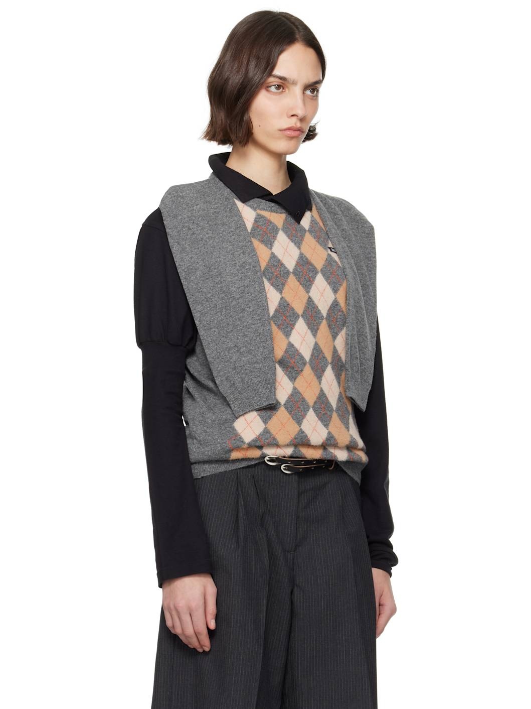 Knitted Sleeve Vest - 2