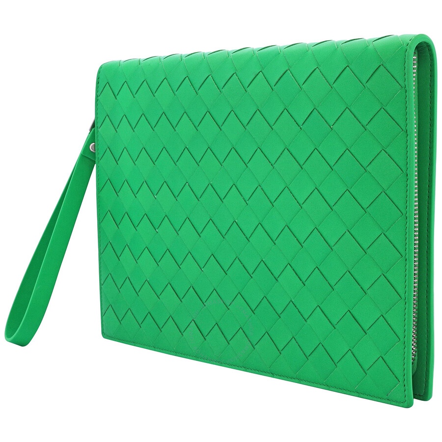 Bottega Veneta Men's Parakeet Small Intrecciato Leather Document Case - 5